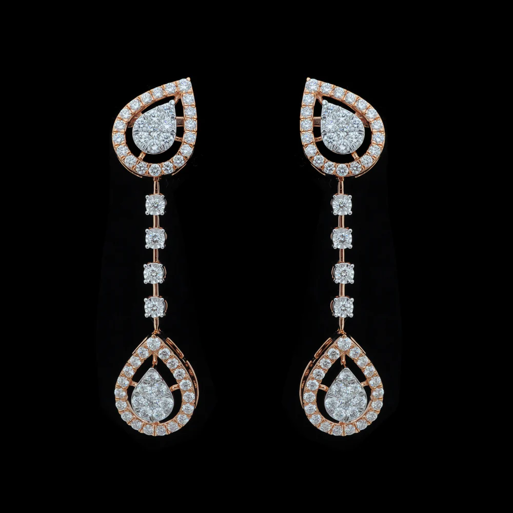 Elegant Diamond Drop Earrings