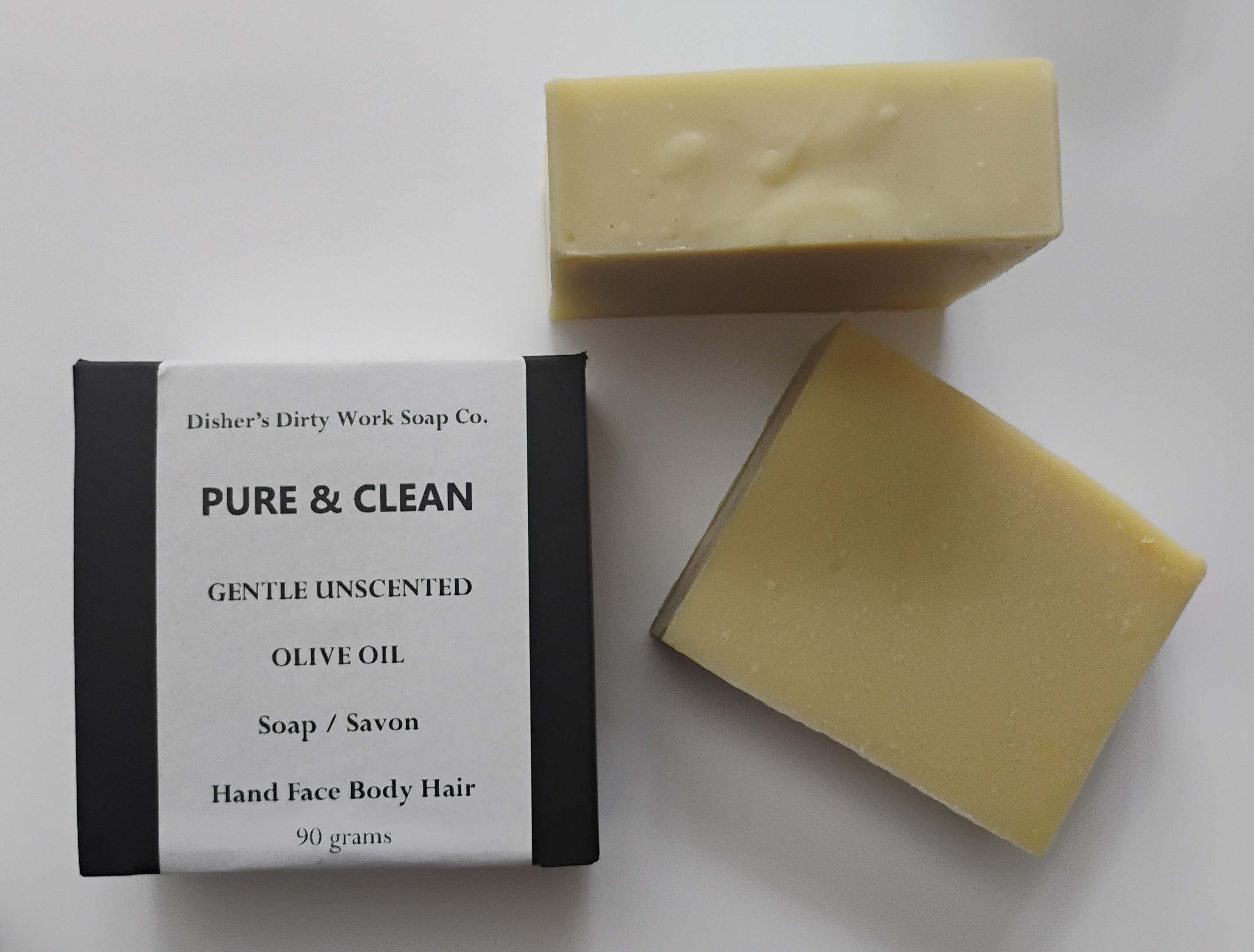 PURE & CLEAN  Gentle Olive & Hemp Seed Oil Soap