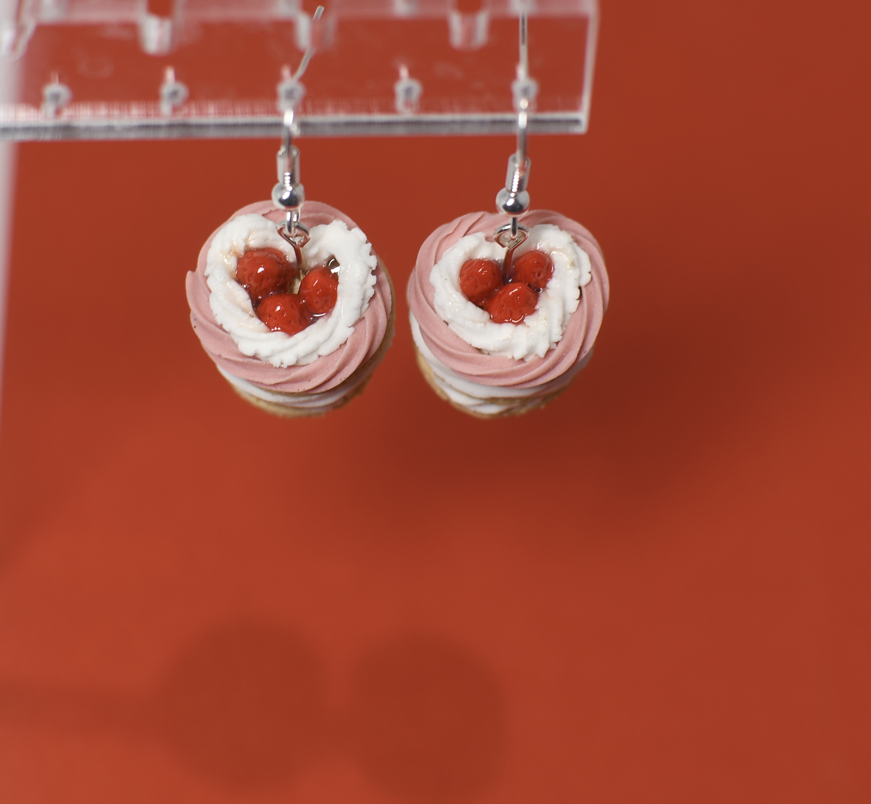Strawberry shortcake earrings