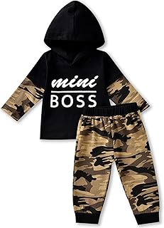 Mini Boss Camouflage Hoodie and Pants Set