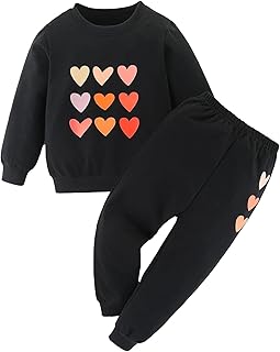 Kids Heart Print Tracksuit