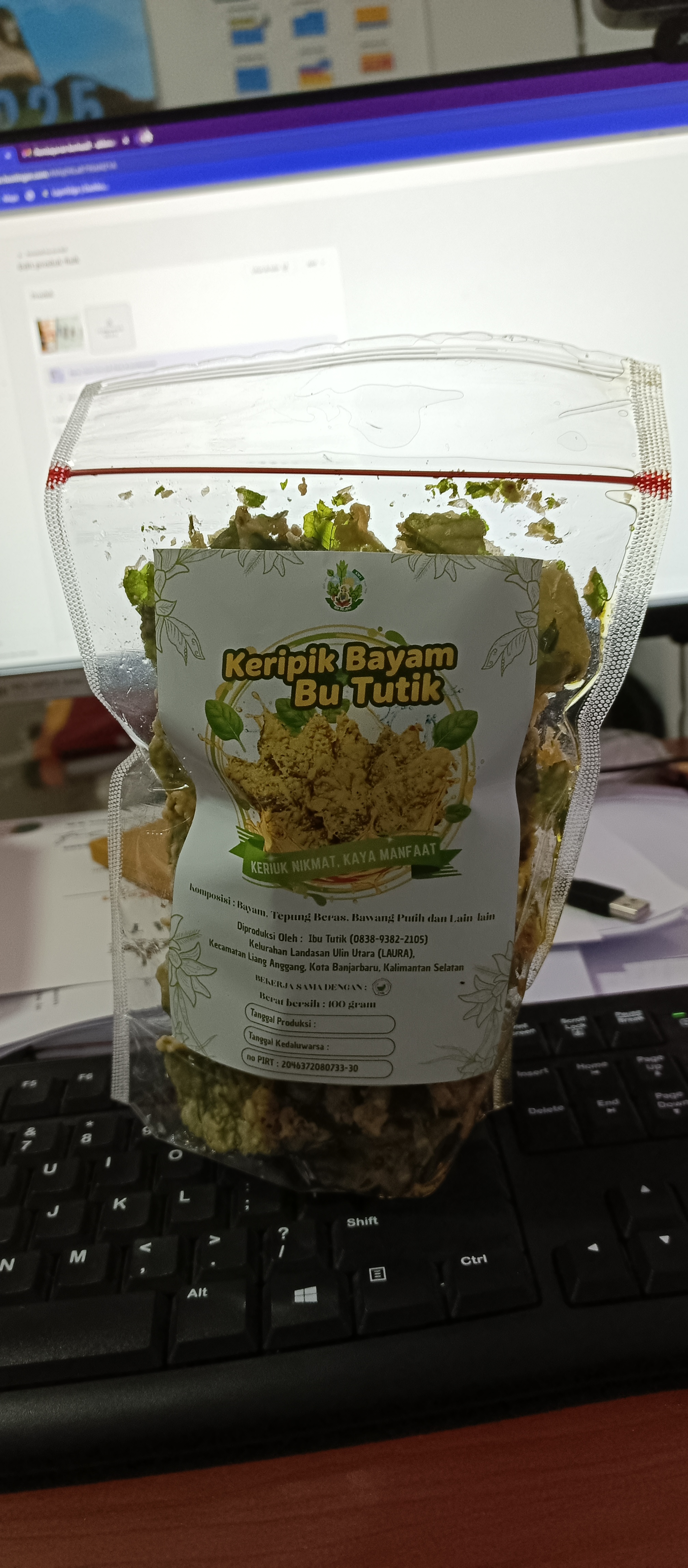 Keripik Bayam Mitra Bu Tutik