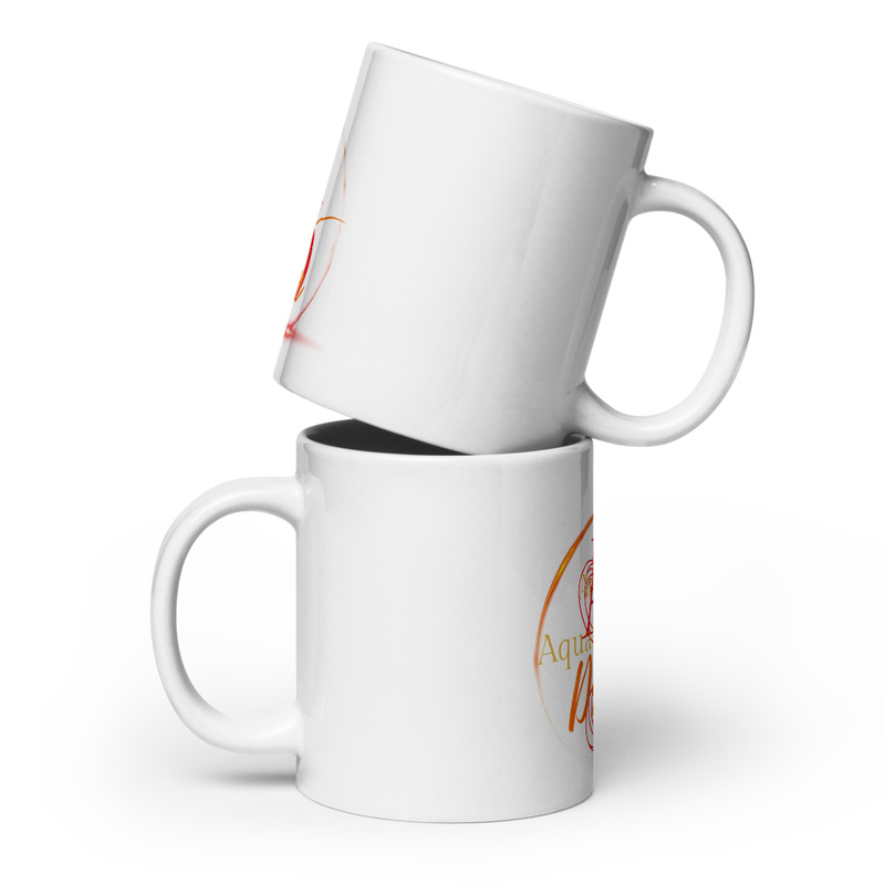 White glossy mug