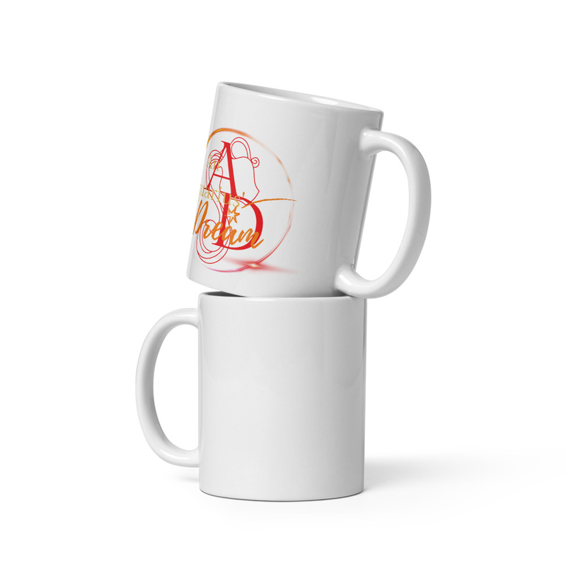 White glossy mug