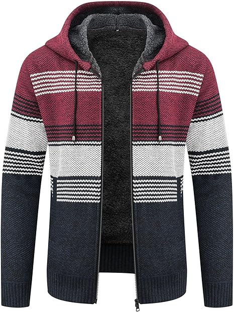 Men's Hooded Knitted Jacket
