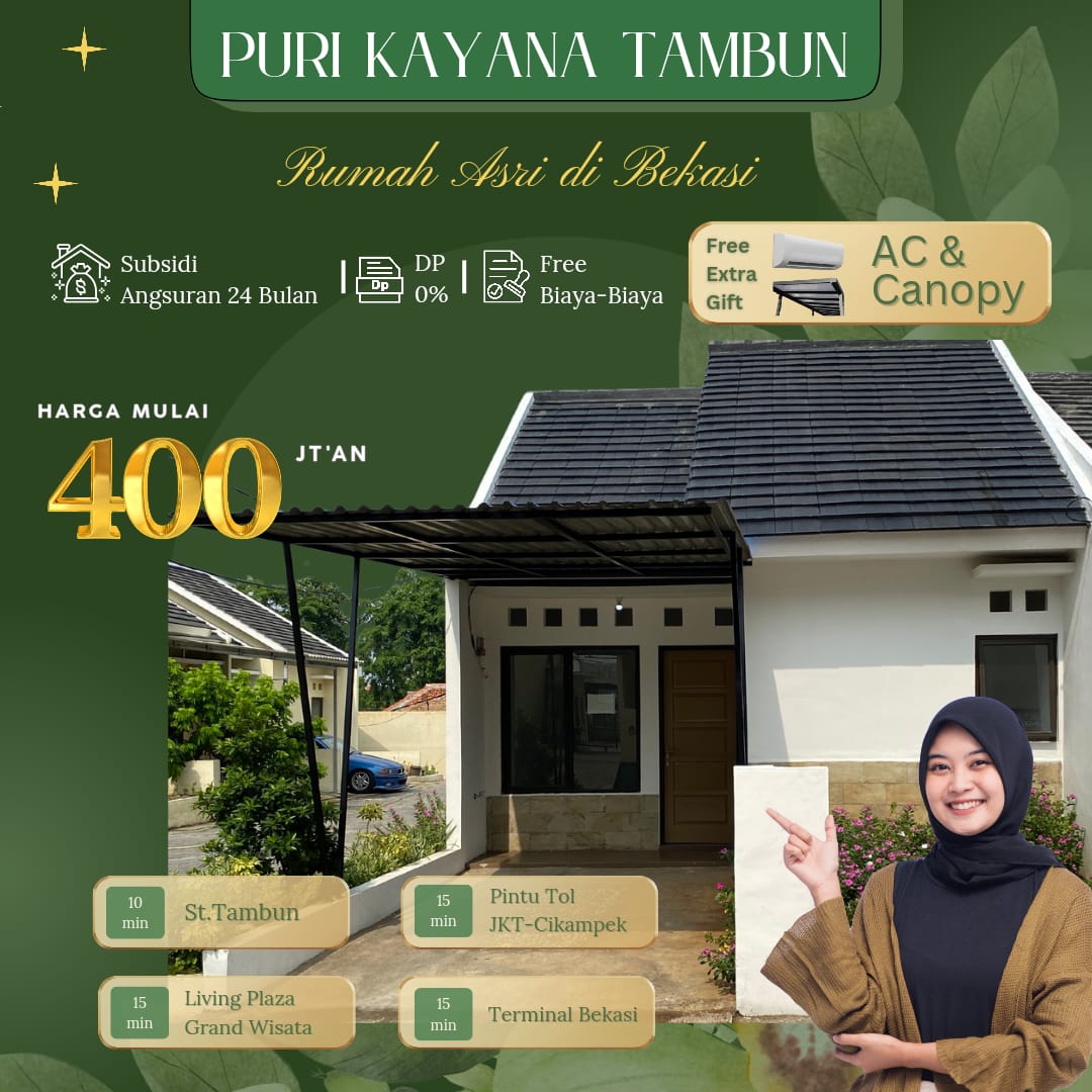 Puri Kayana Tambun – Rumah Asri di Bekasi Mulai 400 Jutaan