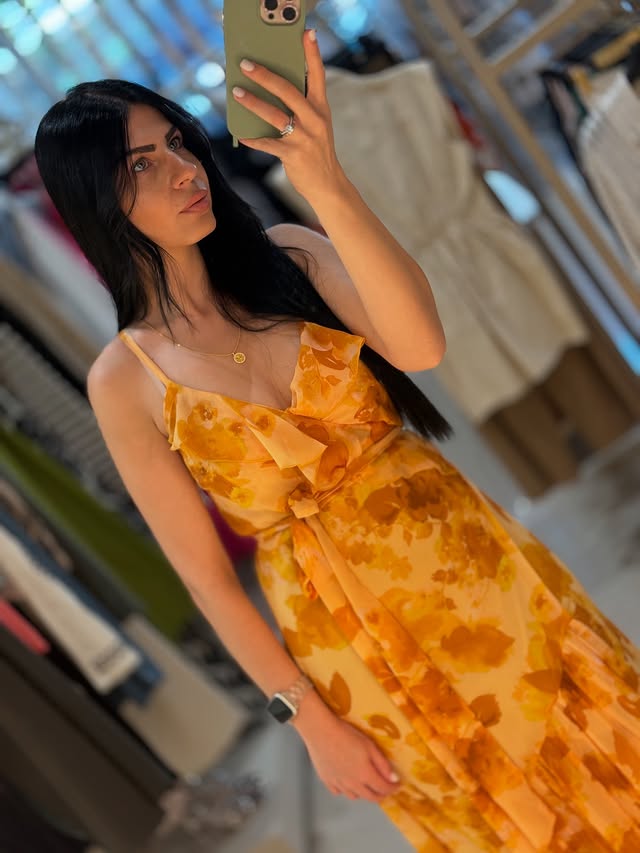 Yellow Floral Maxi Dress