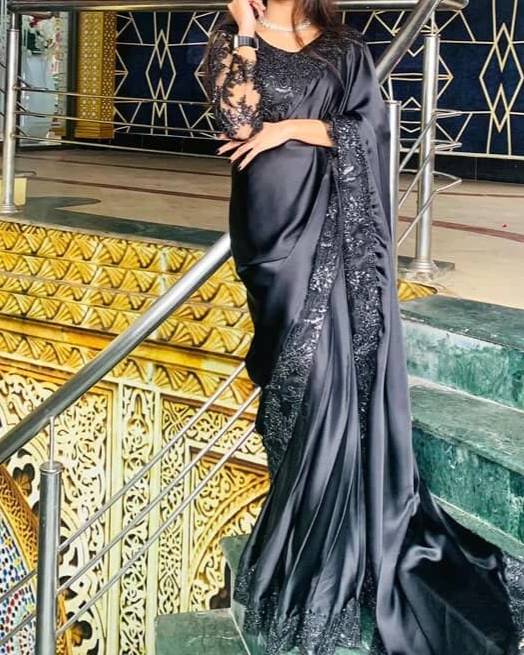 Elegant Black Saree