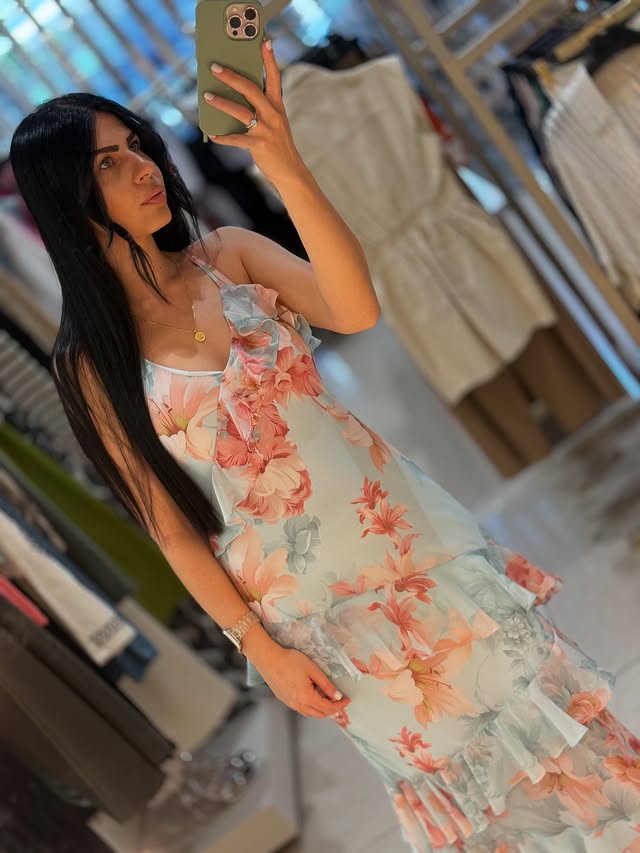 Floral Ruffle Maxi Dress