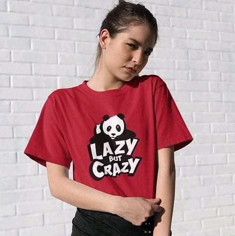 Lazy But Crazy Panda T-Shirt