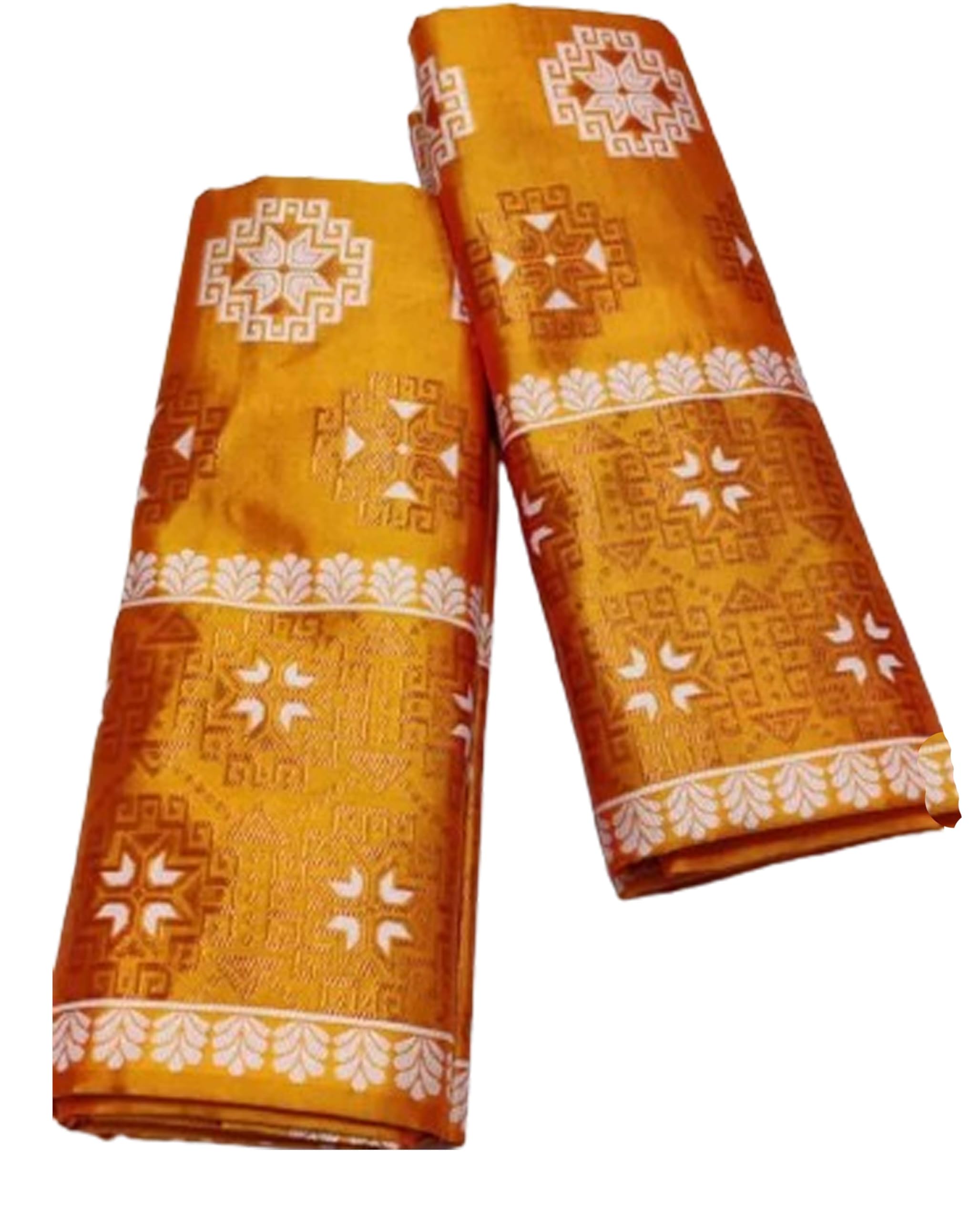Women`s Assamese Mekhela Sador Traditional Design- Gold
