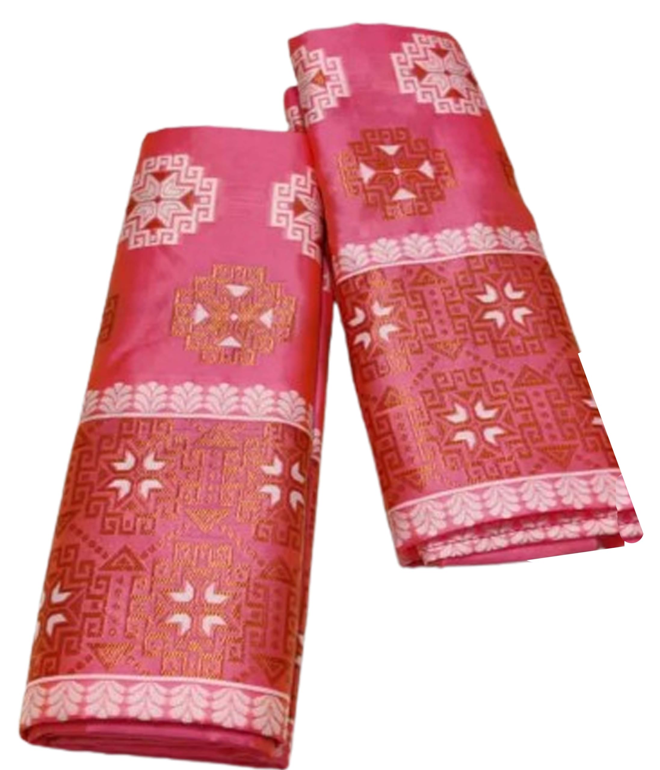 Women`s Assamese Mekhela Sador Traditional Design- Pink Design