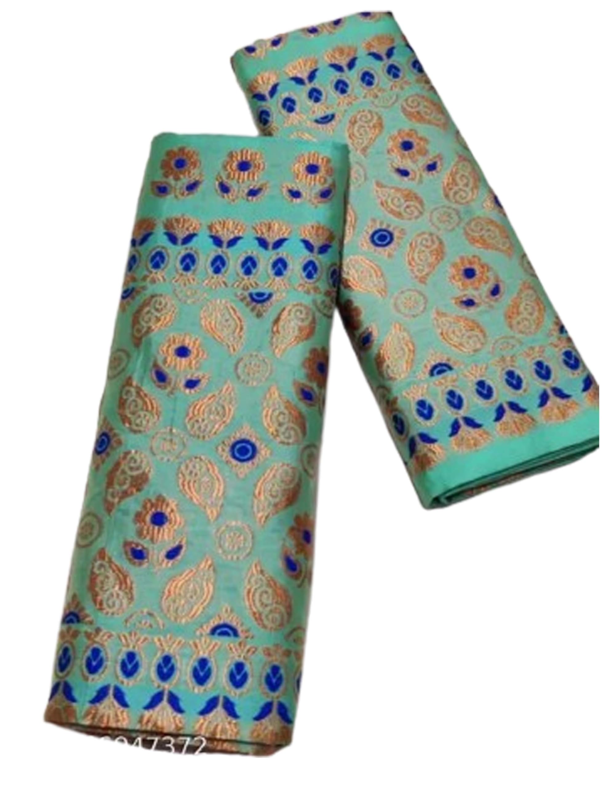 Women`s Assamese Mekhela Copper Sador Traditional Design- Light Green