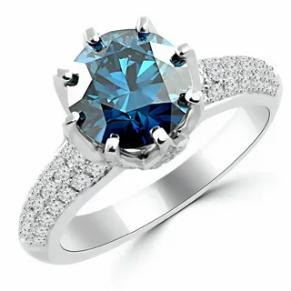 Blue diamond ring