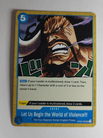 Carte événement One Piece : Let Us Begin the World of Violence!!!