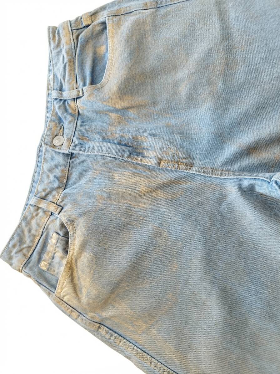 Jean large taille haute