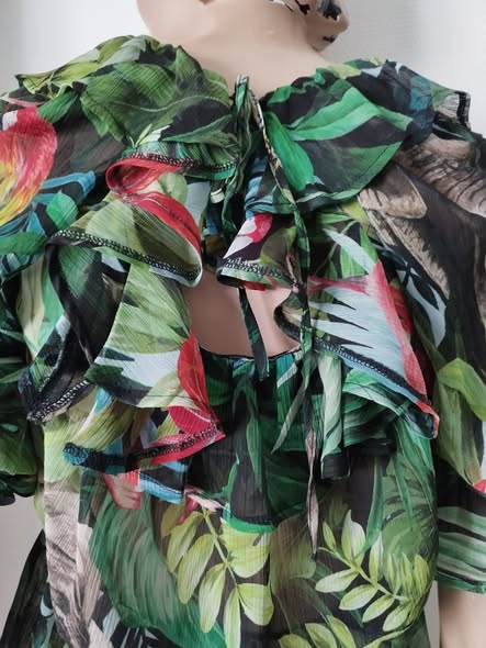 Blouse à imprimé tropical