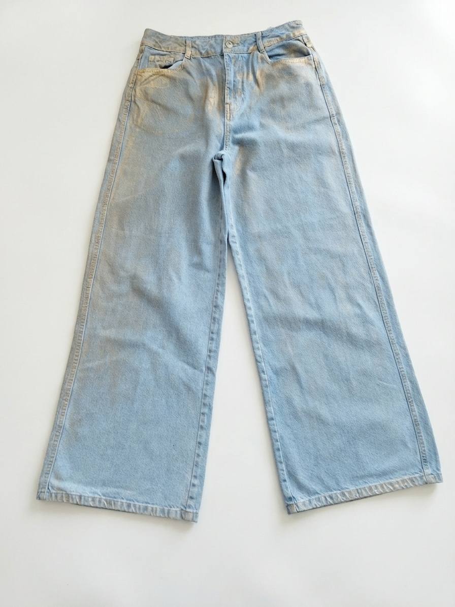 Jean large taille haute