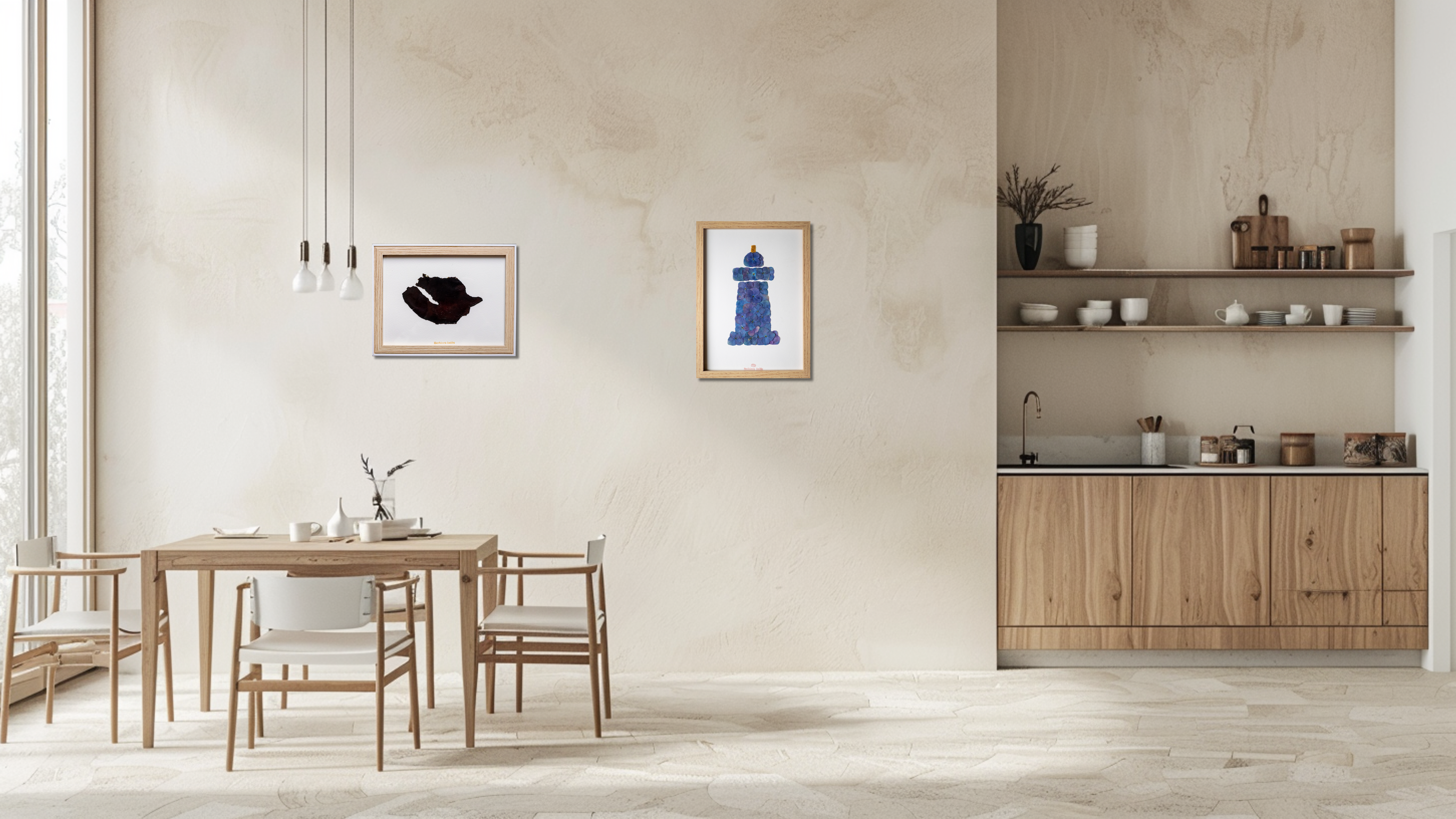 "Phare Breton" Herbier d'hortensias - Format A4