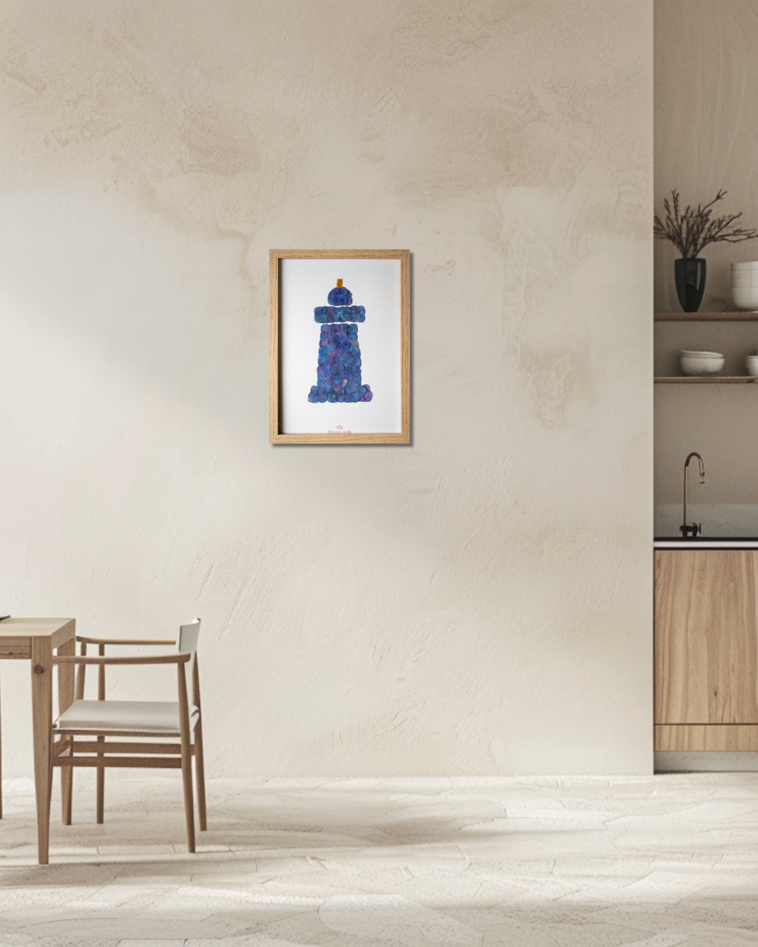 "Phare Breton" Herbier d'hortensias - Format A4