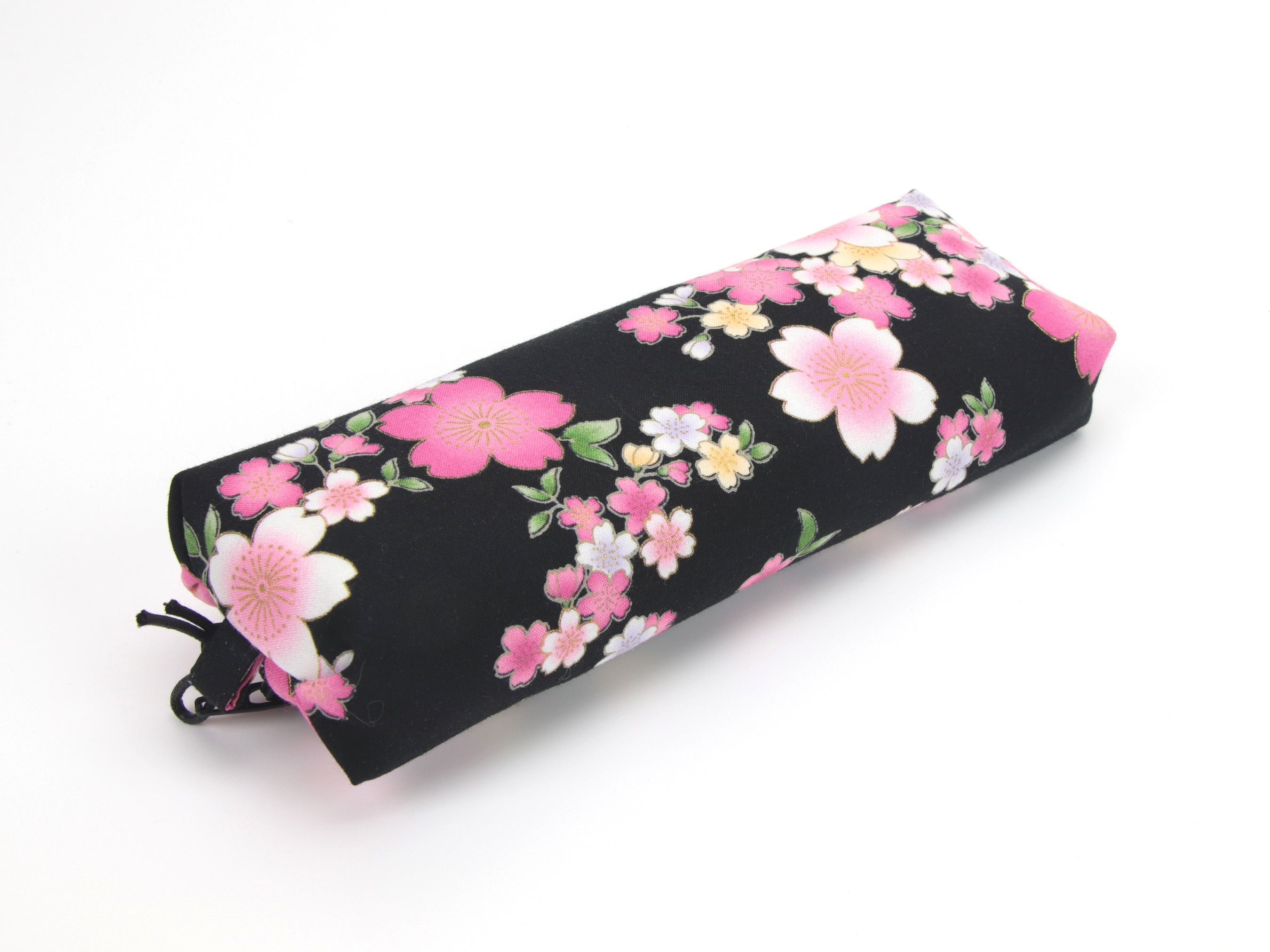 Handmade Cotton Pen Case: Cherry Blossoms Pencil Pouch