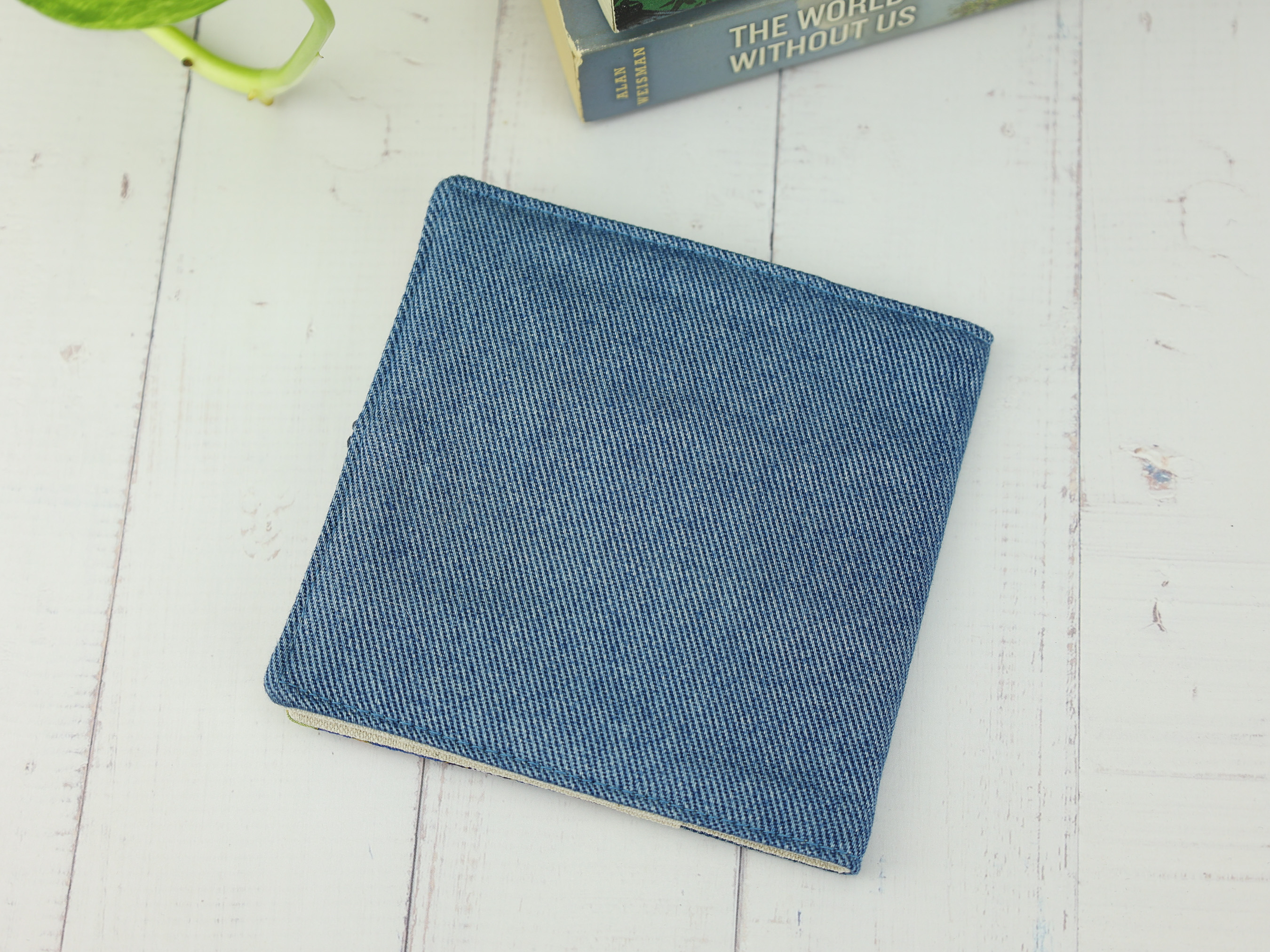 Festival Cart & Peony Pad Holder – Japanese Blue Gold Pouch with Floral and Dashi Motif