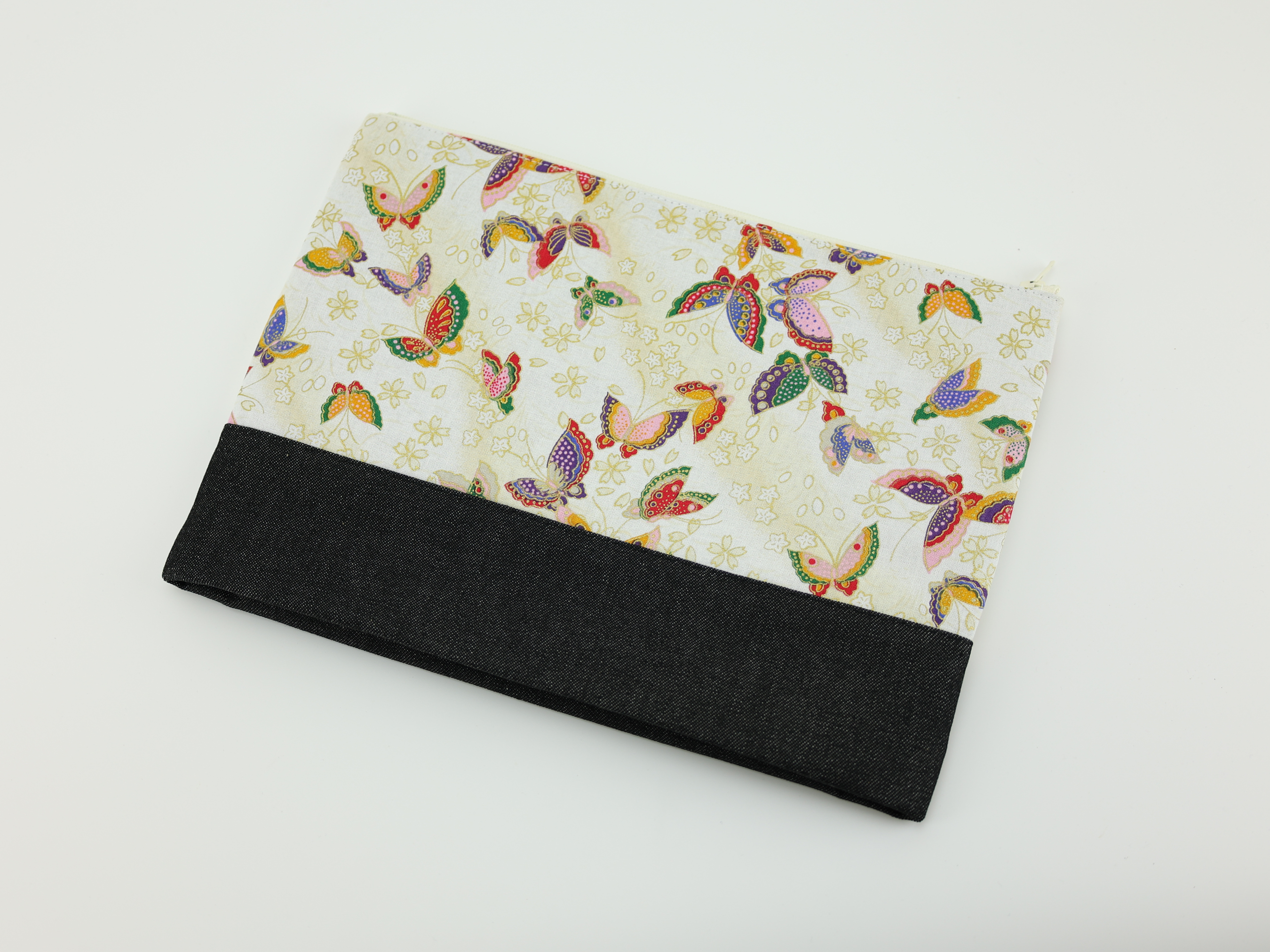 Kimono Cosmetic Bag: Large Butterfly Travel Pouch