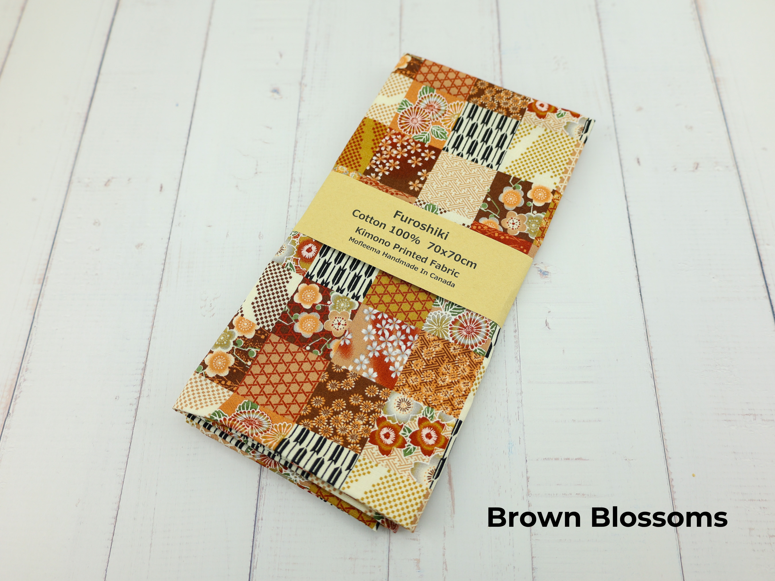 70cm Japanese Furoshiki Wrap – Choose Your Favorite Kimono Prints, 100% Cotton Cloth, Handmade in Canada