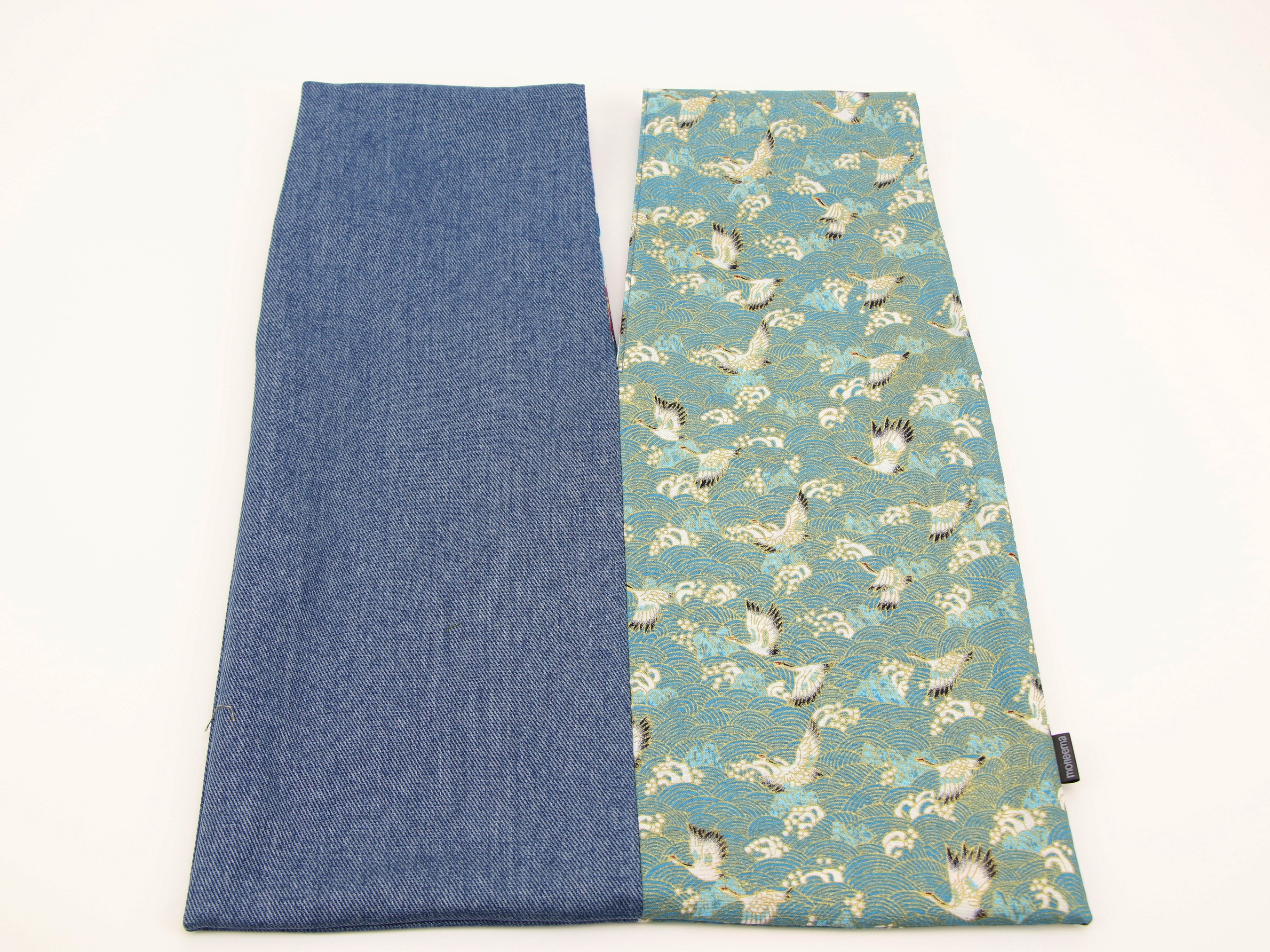 Kimono Knot Bag: Japanese Crane Fabric Wristlet