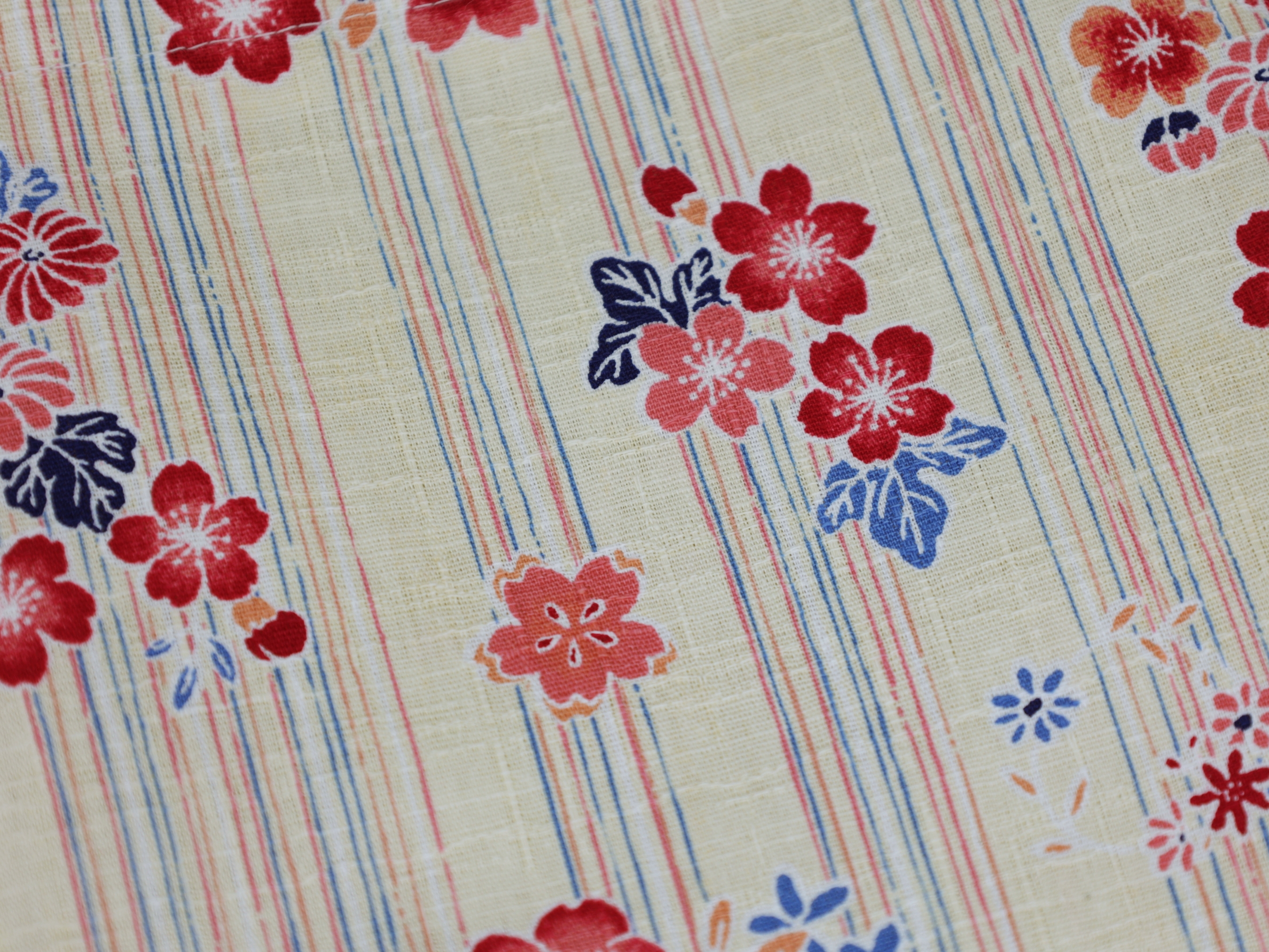 Kimono Drawstring Pouch: Japanese Cherry Blossom Cotton