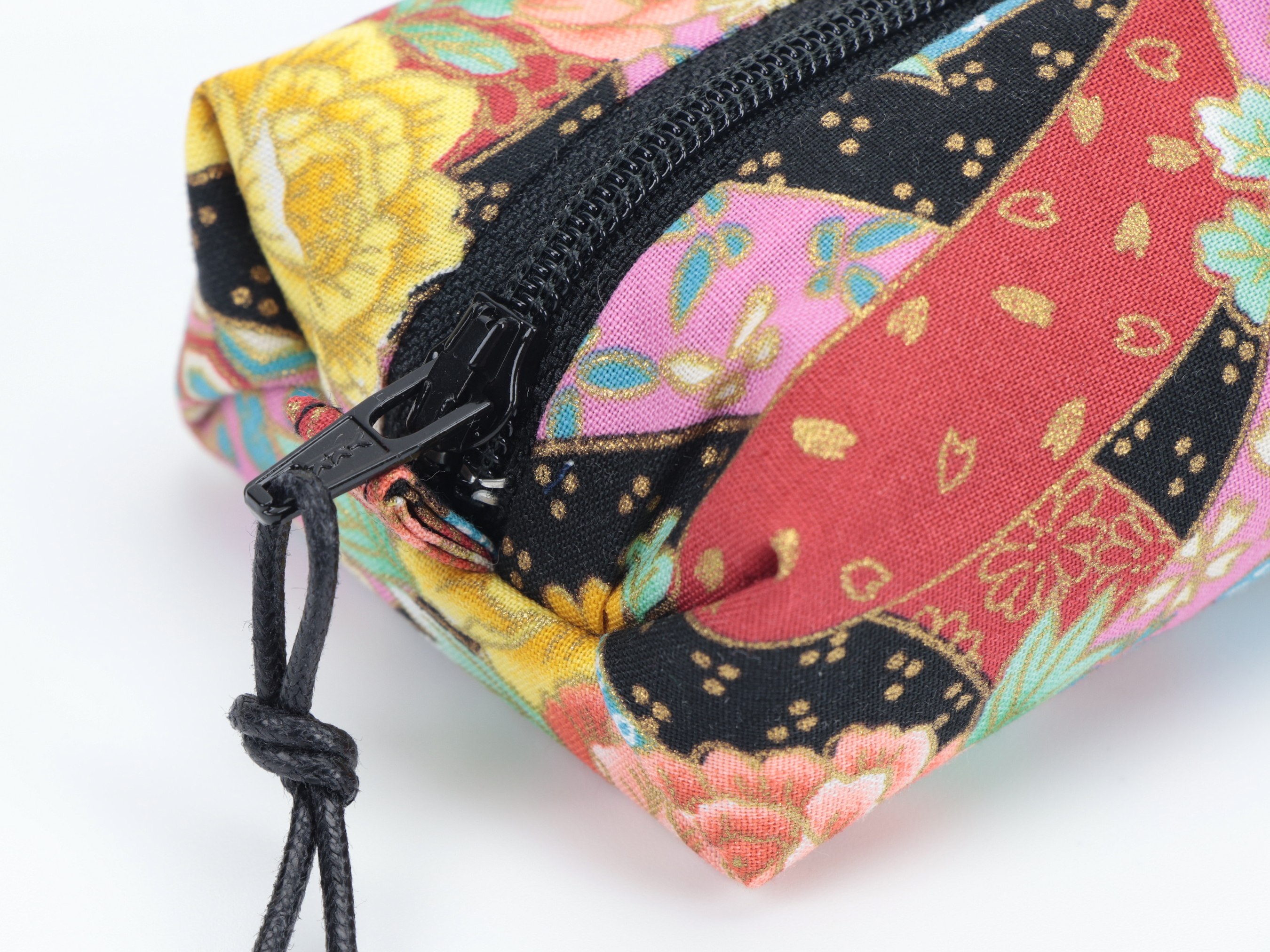 Kimono Pencil Cases, Pen Holder, Chrysanthemum Peony Black