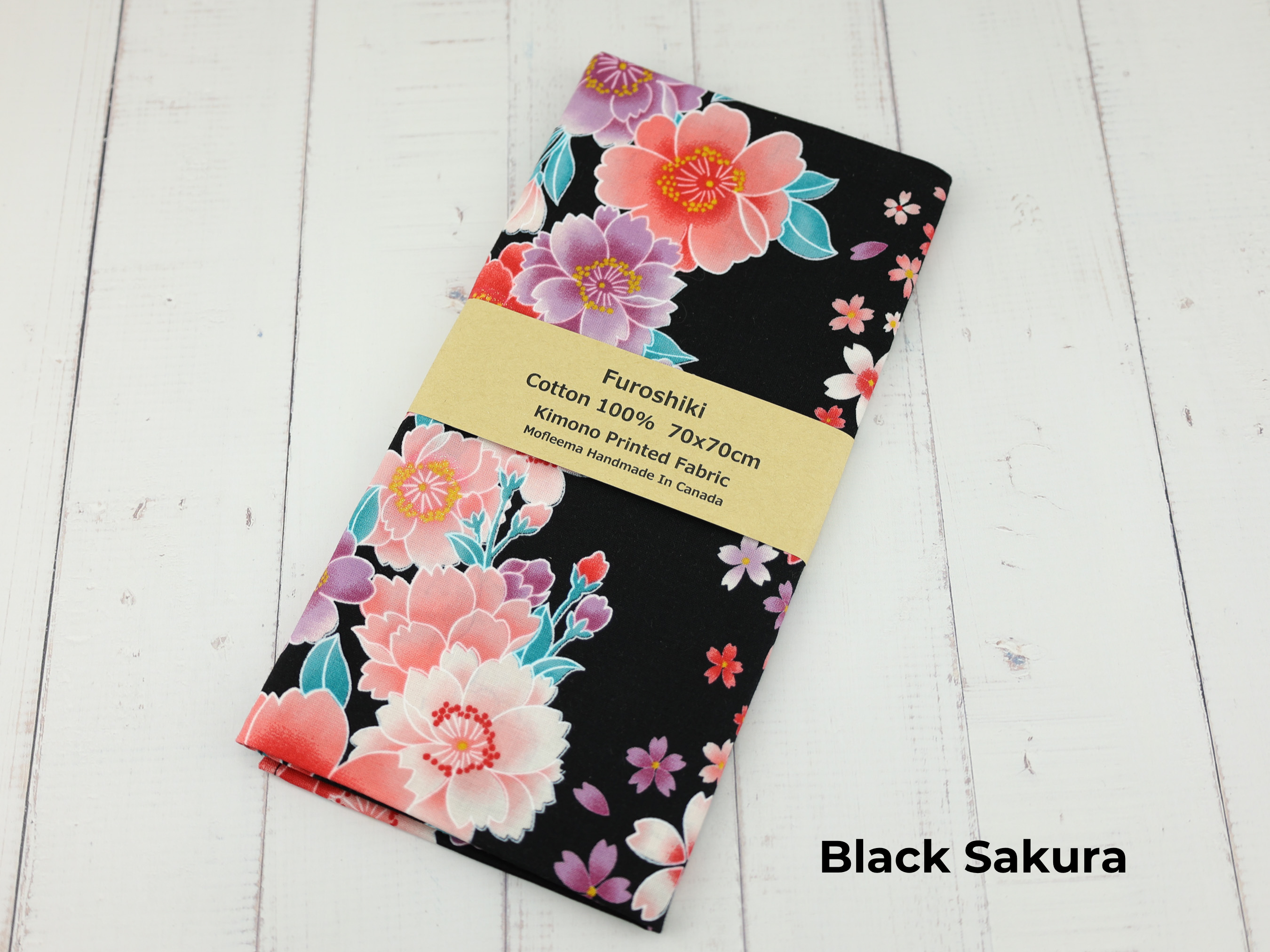 70cm Japanese Furoshiki Wrap – Choose Your Favorite Kimono Prints, 100% Cotton Cloth, Handmade in Canada
