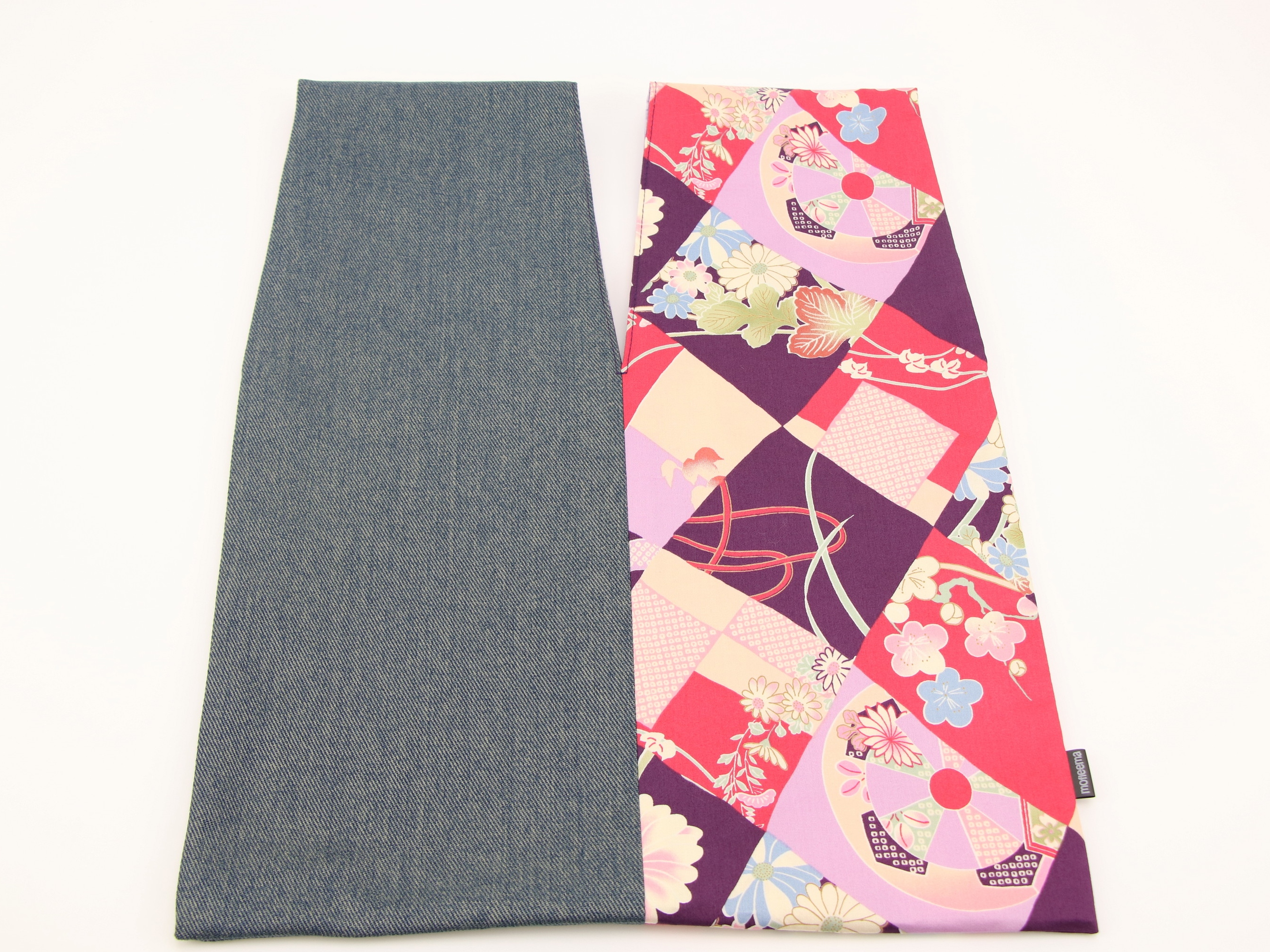 Japanese wrist bag, Knot bag, Gift for Mom, Flowers Purple