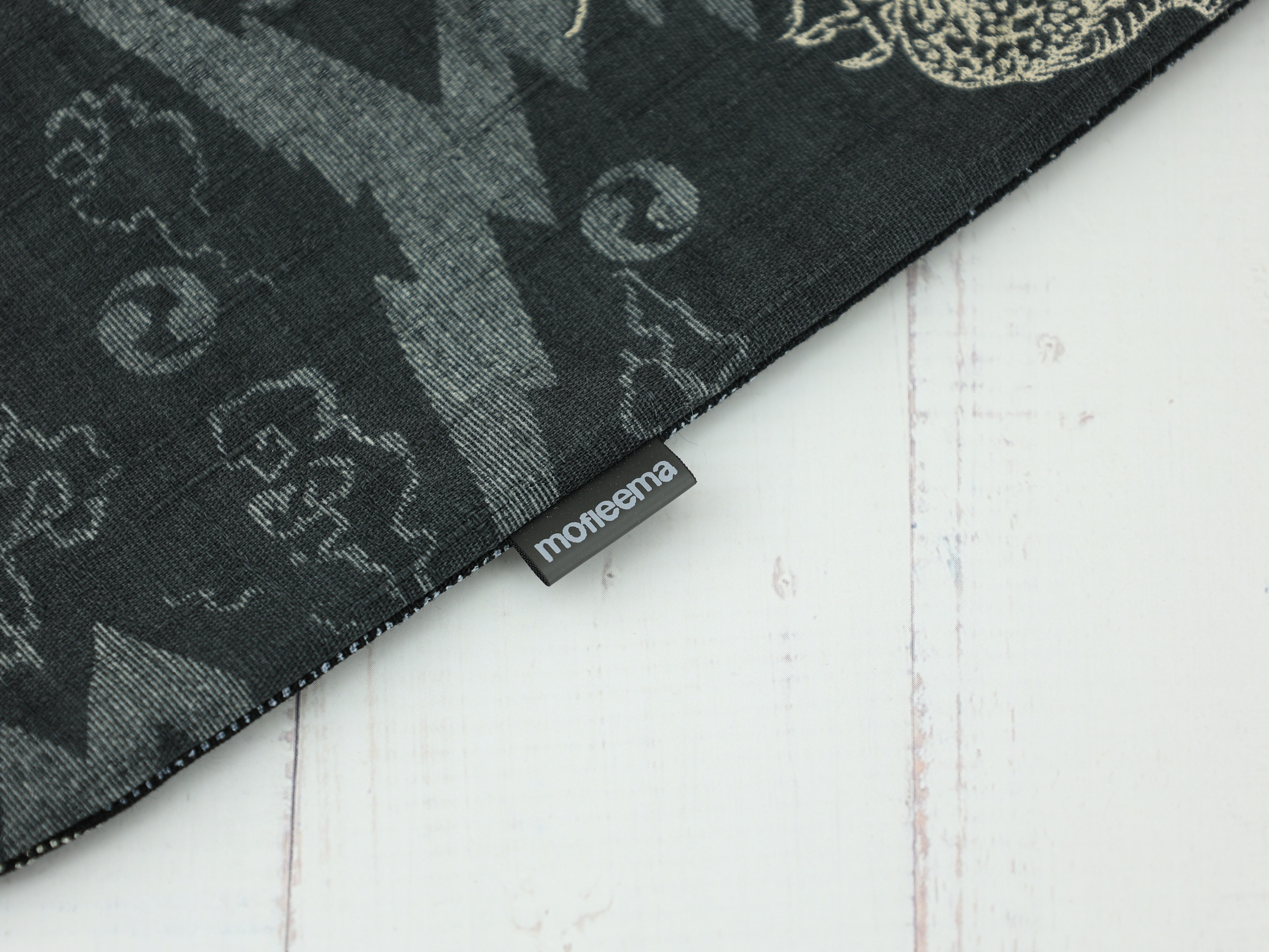 Japanese Dragon Drawstring Pouch, Black Cotton Kinchaku Bag, Handmade Gift Bag, Samurai Style