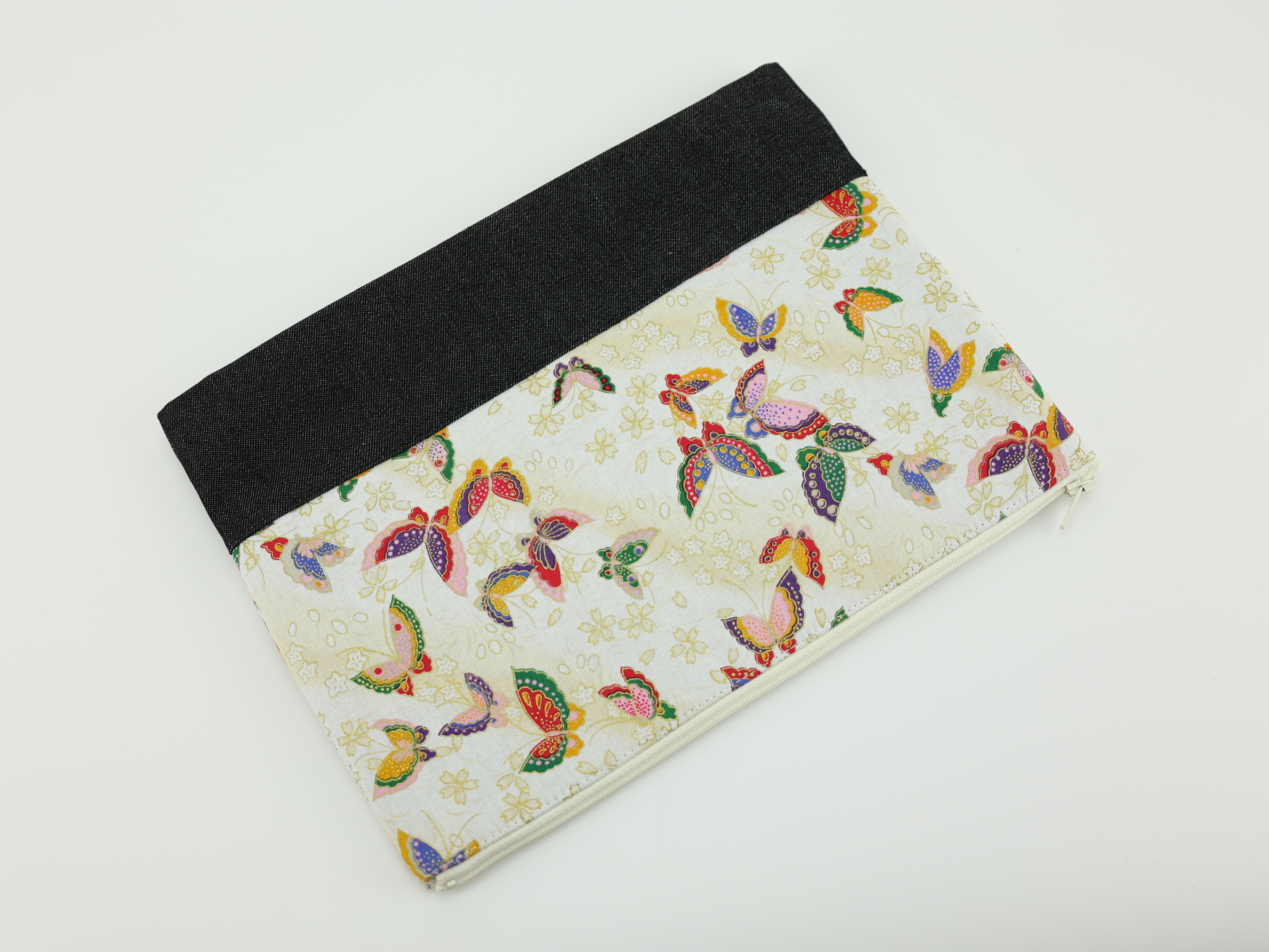 Kimono Cosmetic Bag: Large Butterfly Travel Pouch