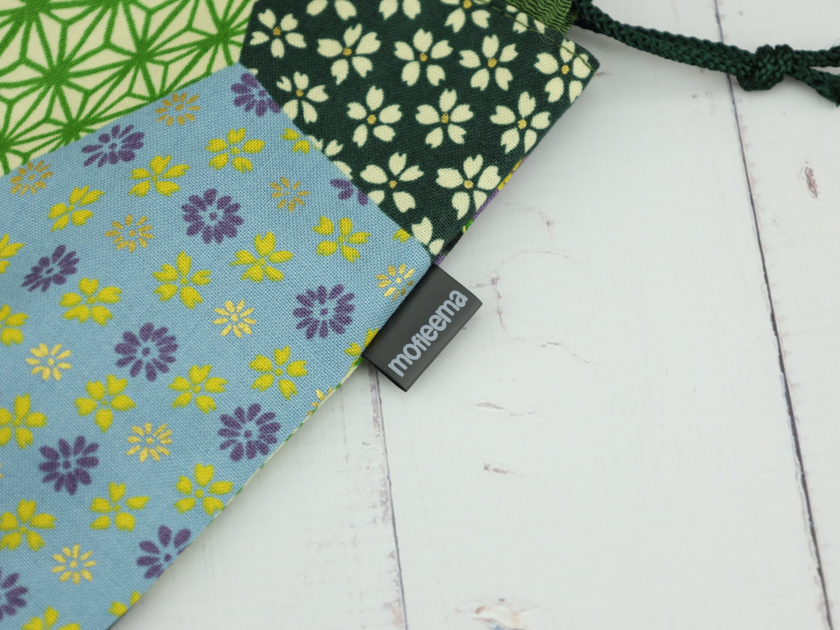 Japanese Cat Pouch – Patchwork Style Drawstring Bag, Kawaii Gift Idea