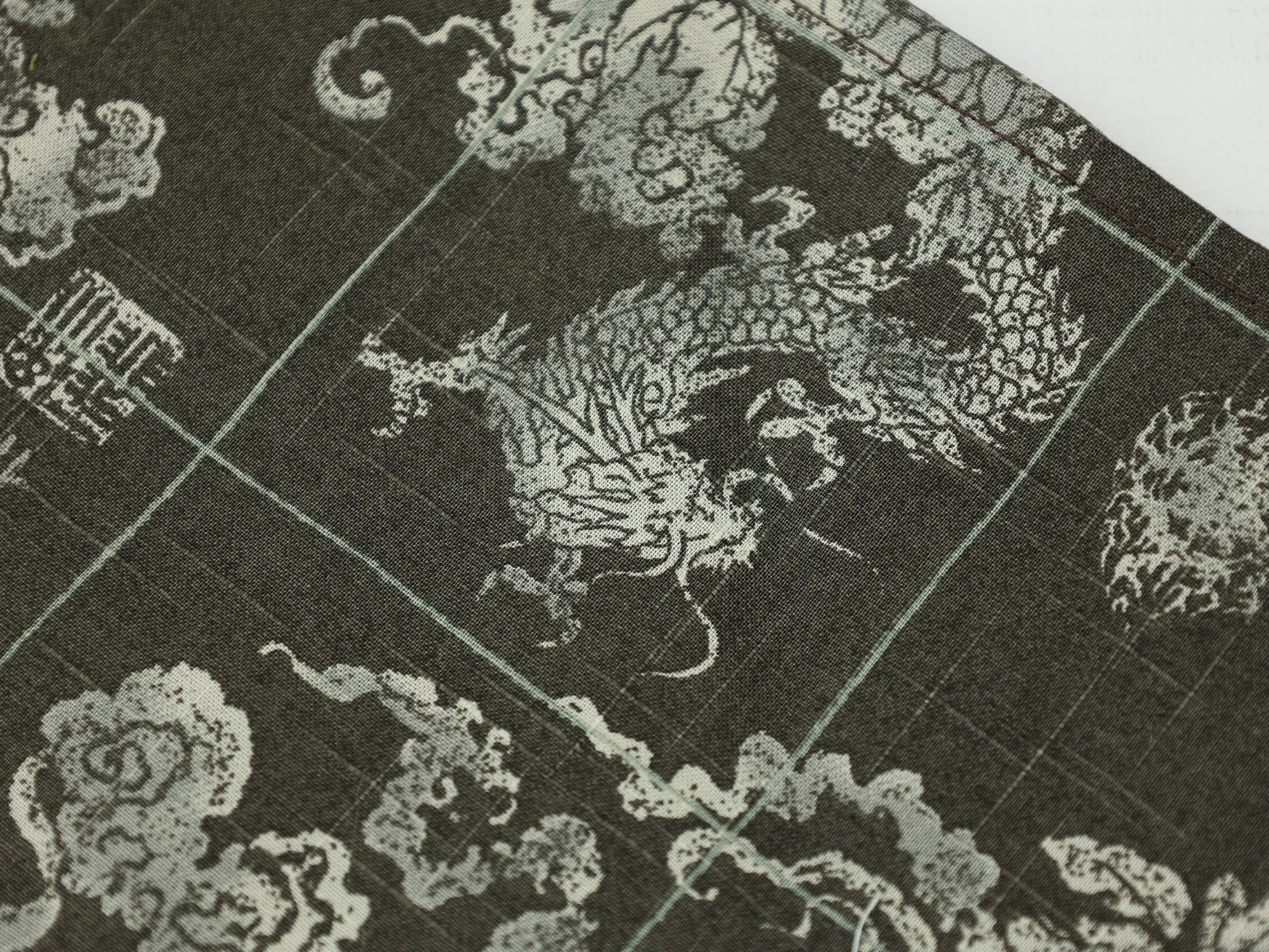 Japanese Azuma Bag – Dragon & Peony Pattern, Unlined Single-Layer Cotton, Eco-Friendly Bento Tote