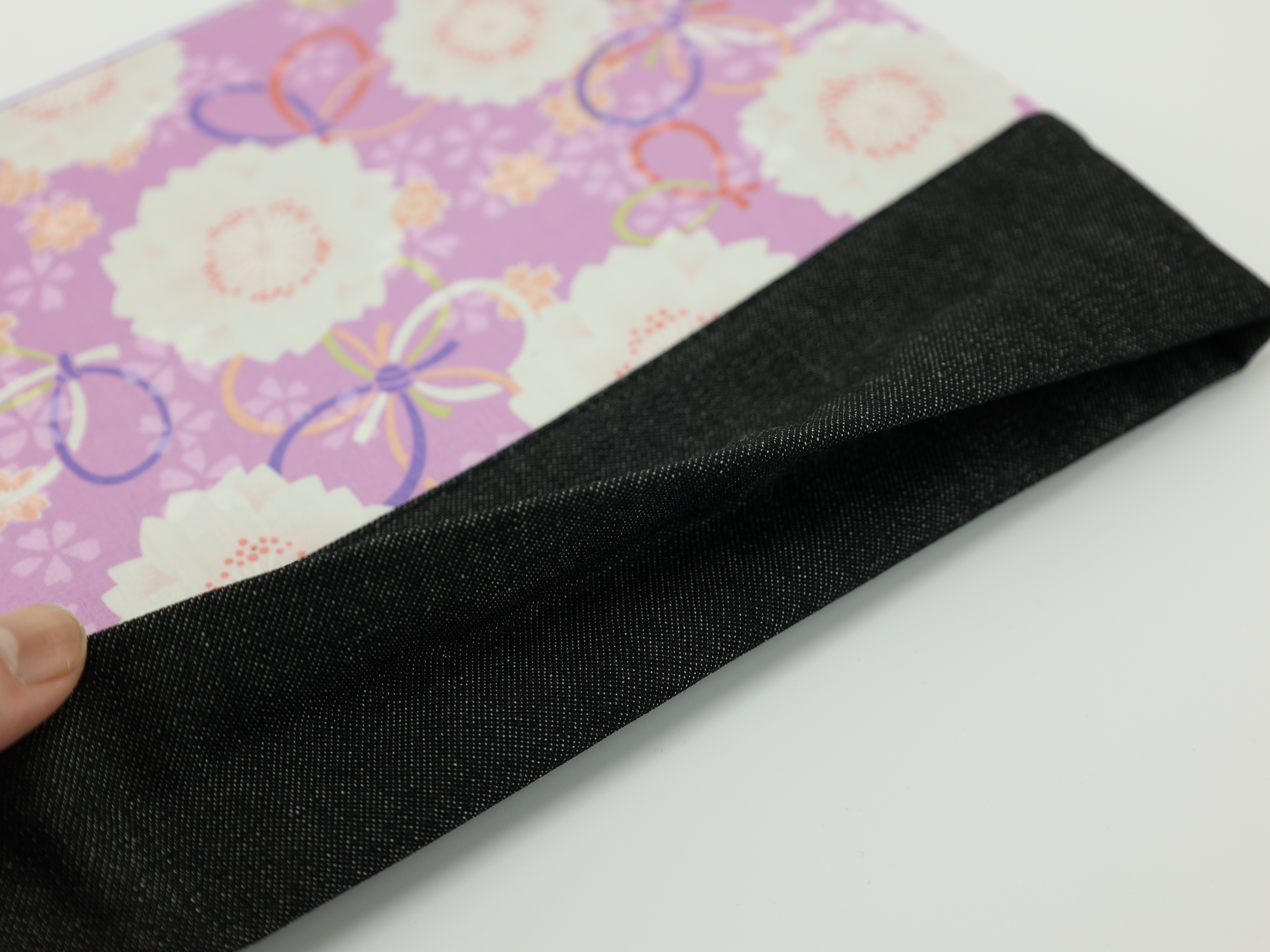 Kimono Cosmetic Bag: Large Sakura Cherry Blossom Travel Pouch