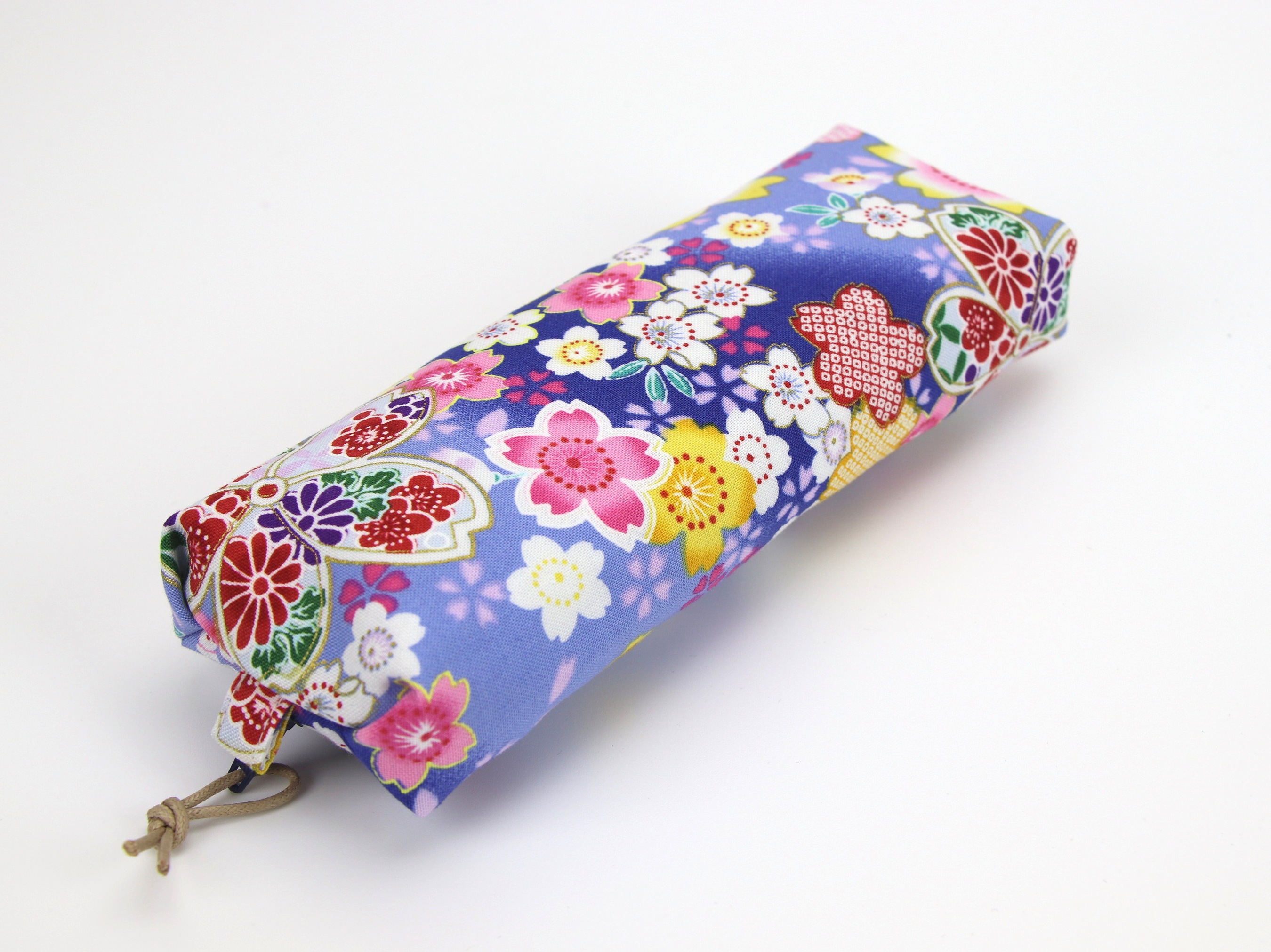 Gift For Mom Pen Holder, Fabric Pen Case, Unique Pencil Case, Cherry Blossoms Blue