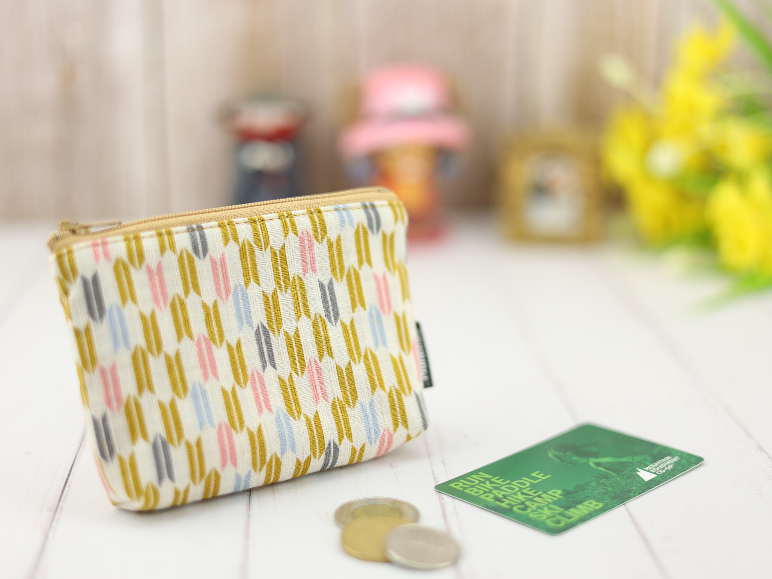 Yabane Coin Purse – Japanese Arrow Feather Zipper Pouch in Pastel Colors