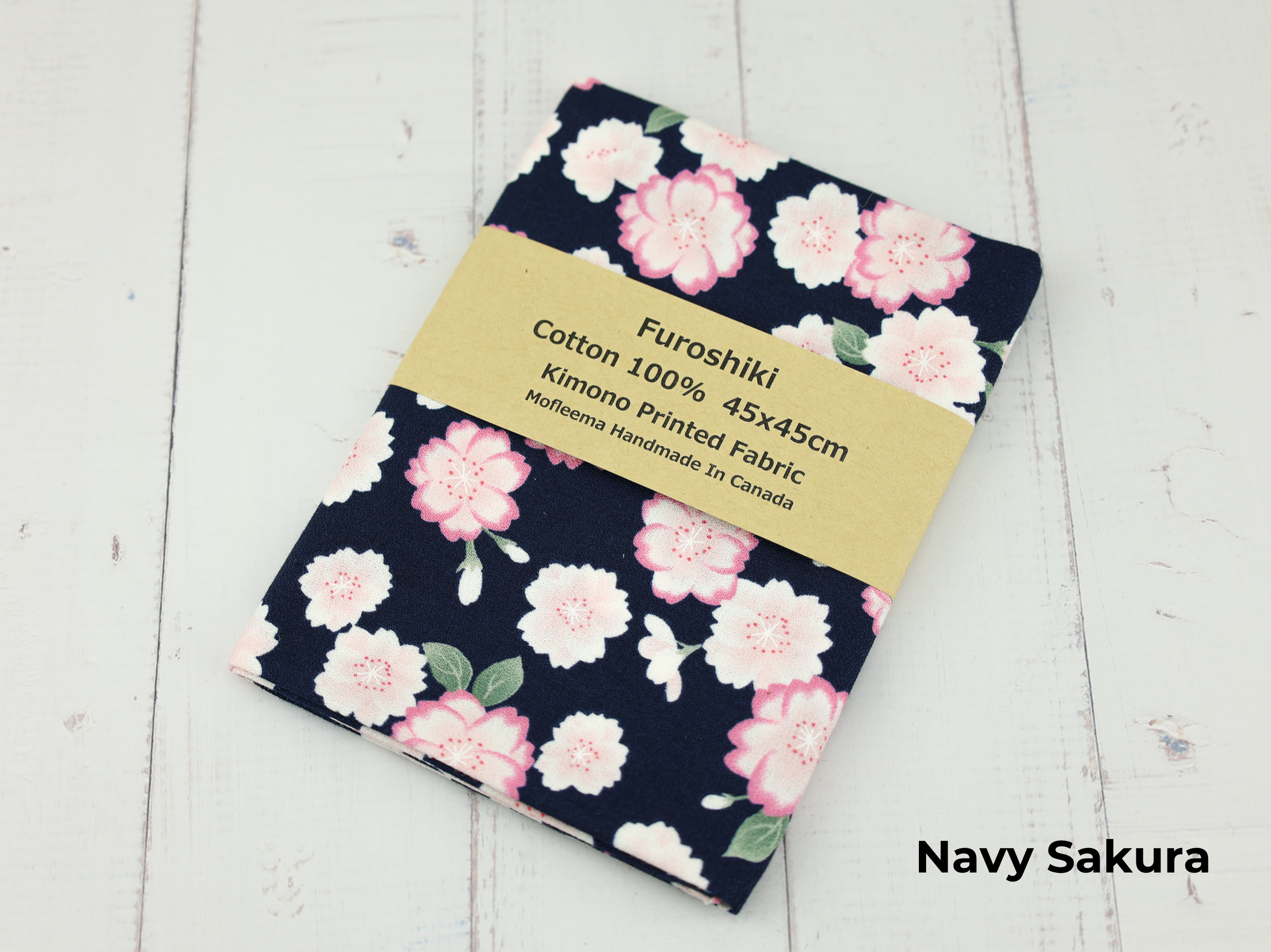 45cm Japanese Furoshiki Wrap – Choose Your Favorite Kimono Prints, 100% Cotton Cloth, Handmade in Canada