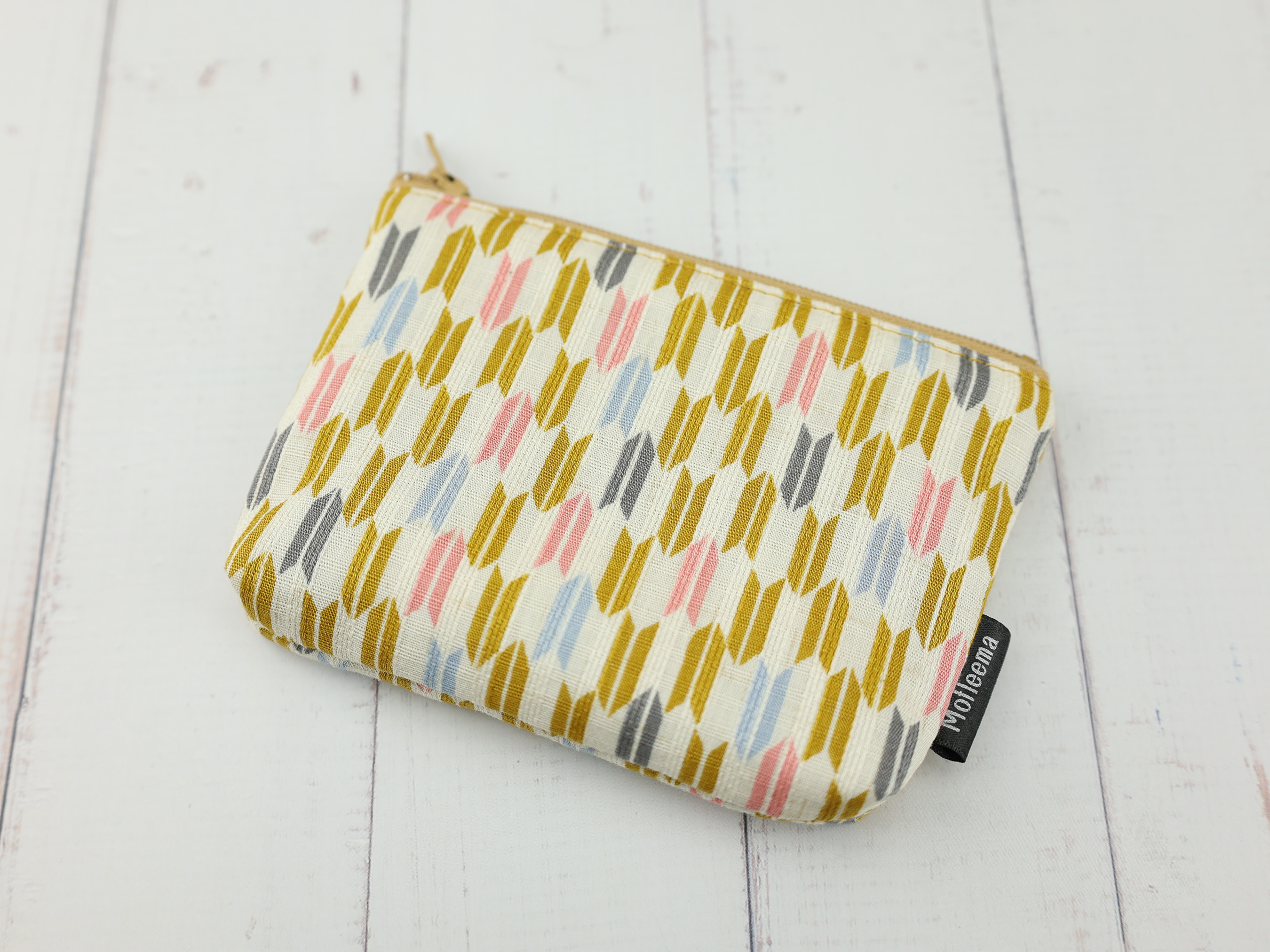 Yabane Coin Purse – Japanese Arrow Feather Zipper Pouch in Pastel Colors