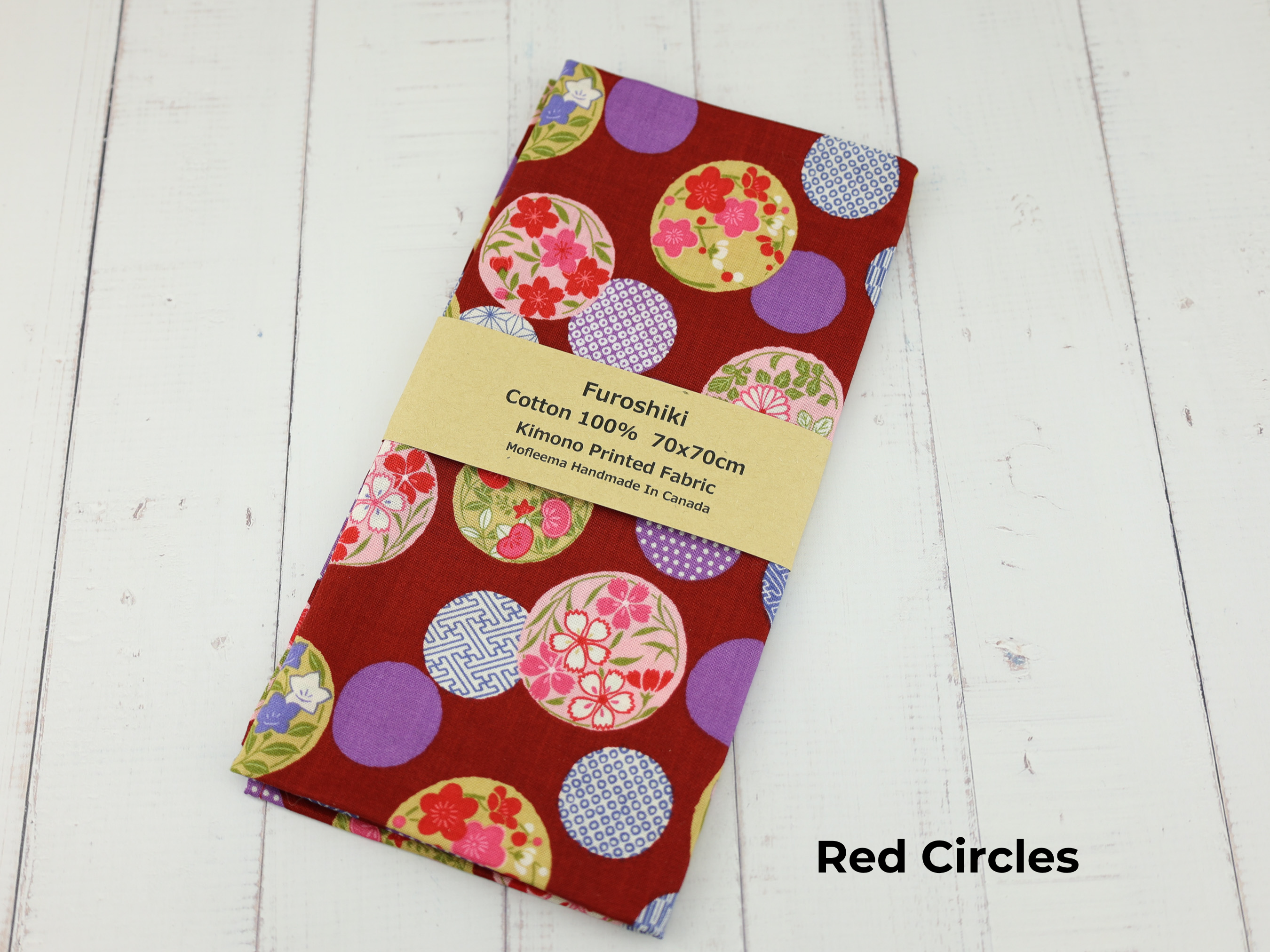 70cm Japanese Furoshiki Wrap – Choose Your Favorite Kimono Prints, 100% Cotton Cloth, Handmade in Canada