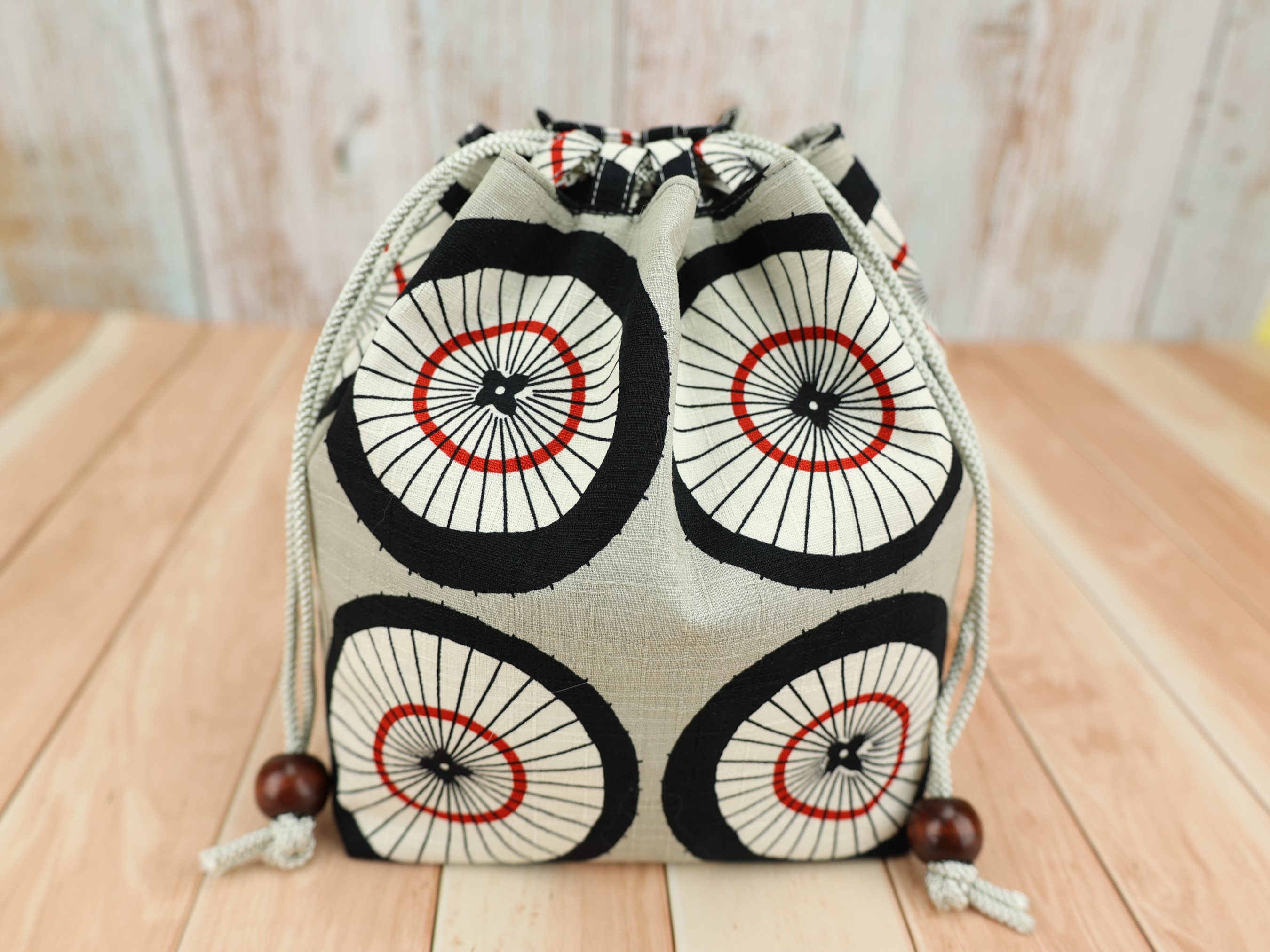 Kimono Fabric Drawstring Pouch: Handmade Cotton Makeup Bag Umbrella