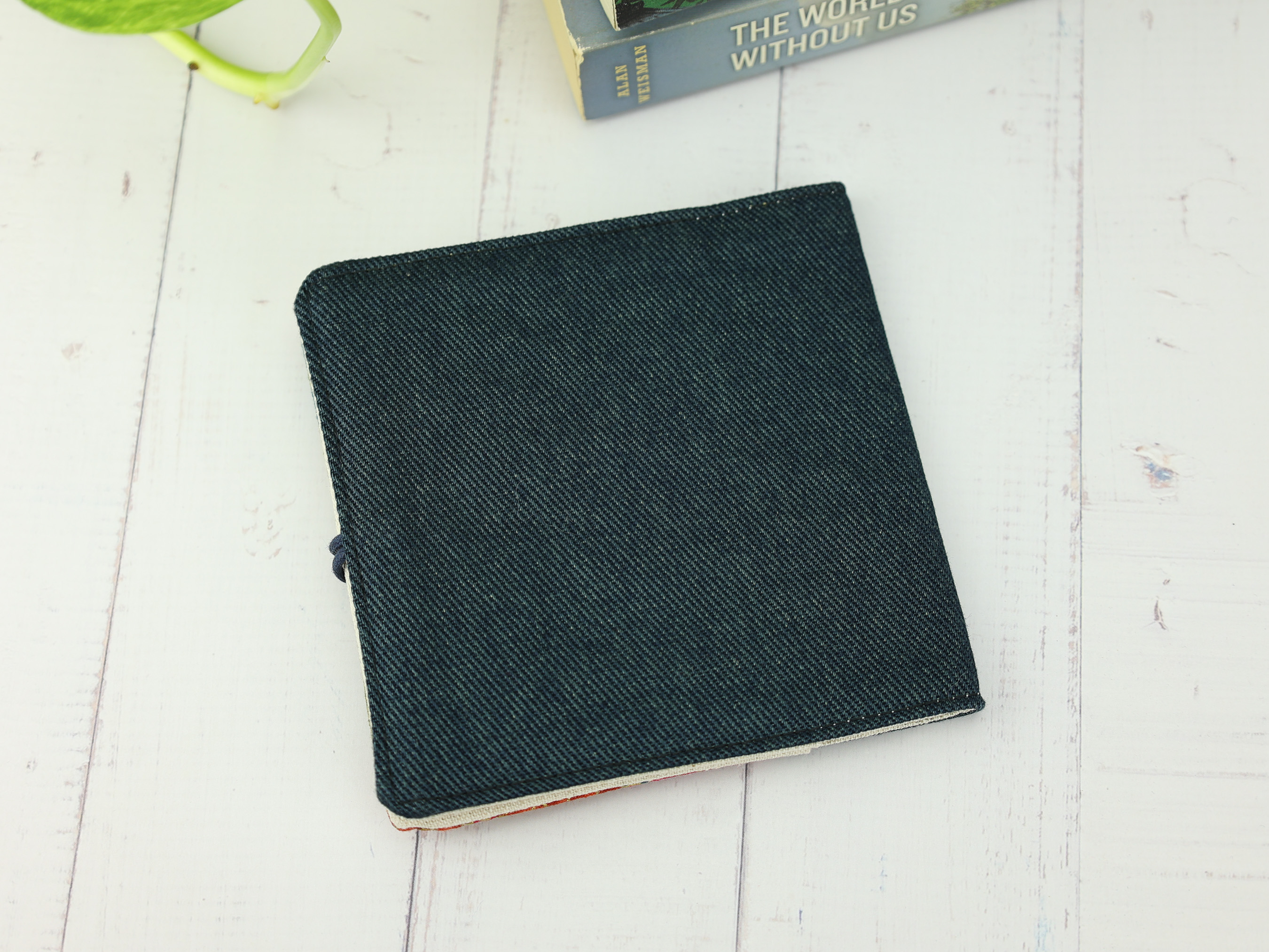 Chrysanthemum & Fan Pad Holder – Japanese Gold Floral Pouch with Canvas Lining and Button Tie