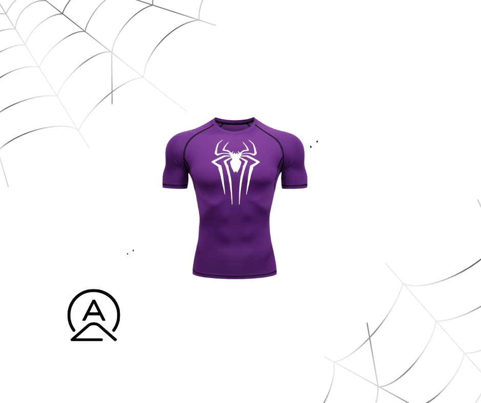 playera spiderman morada