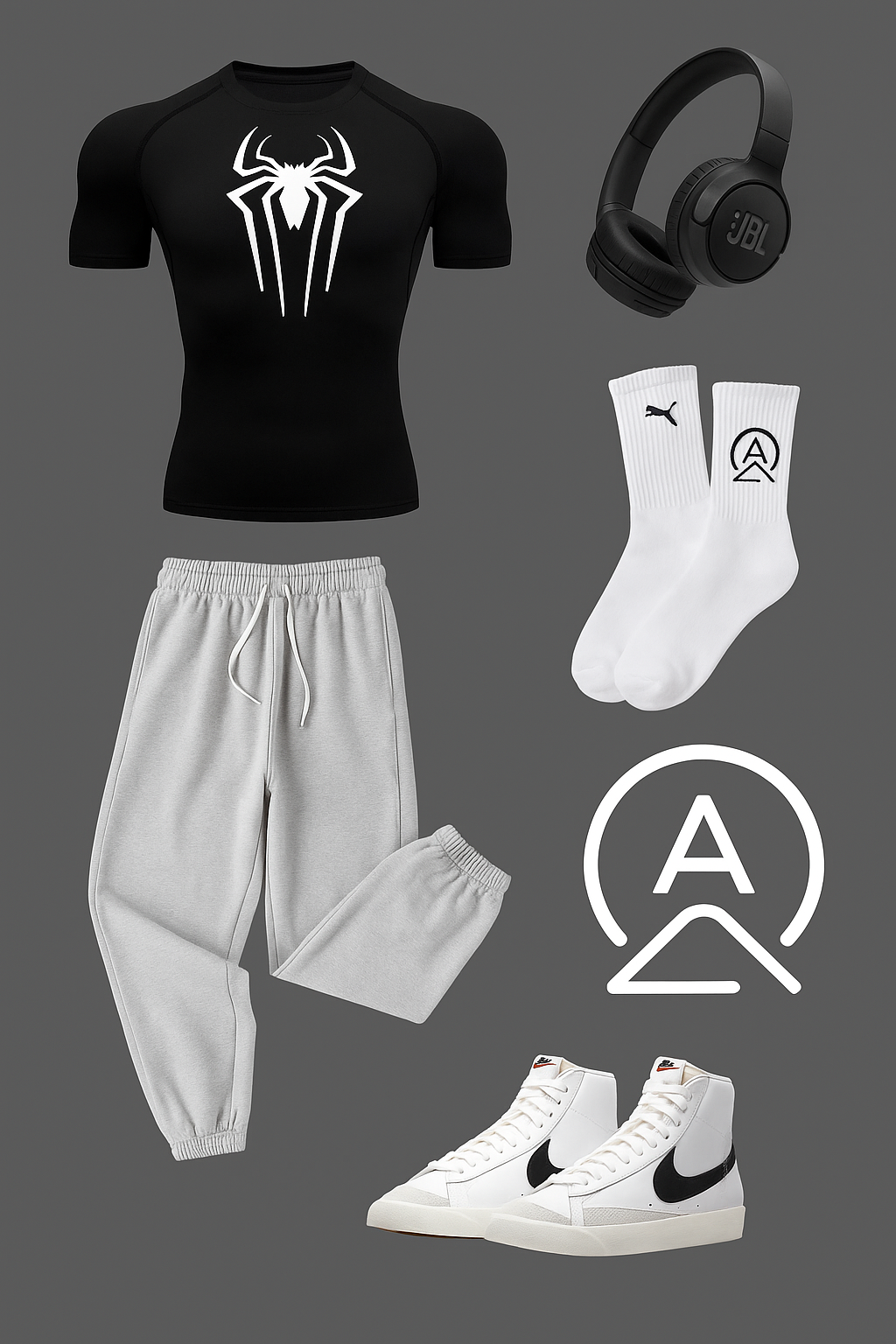 conjunto pants-playera araña