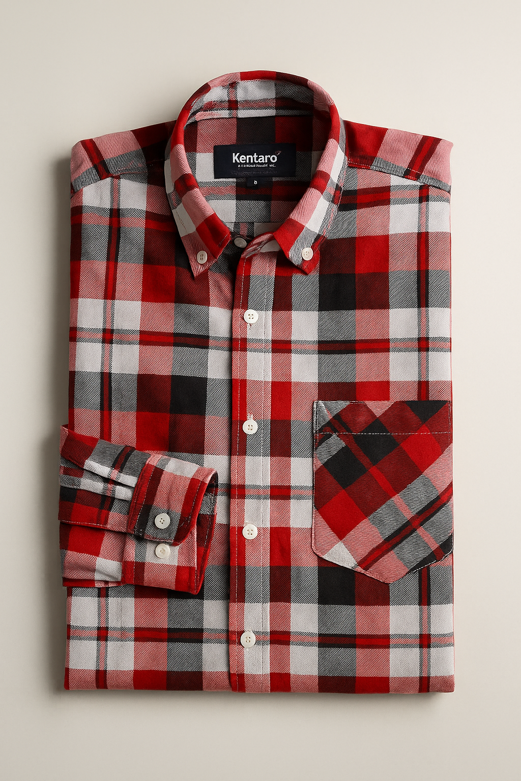 Red Plaid Long Sleeve Shirt