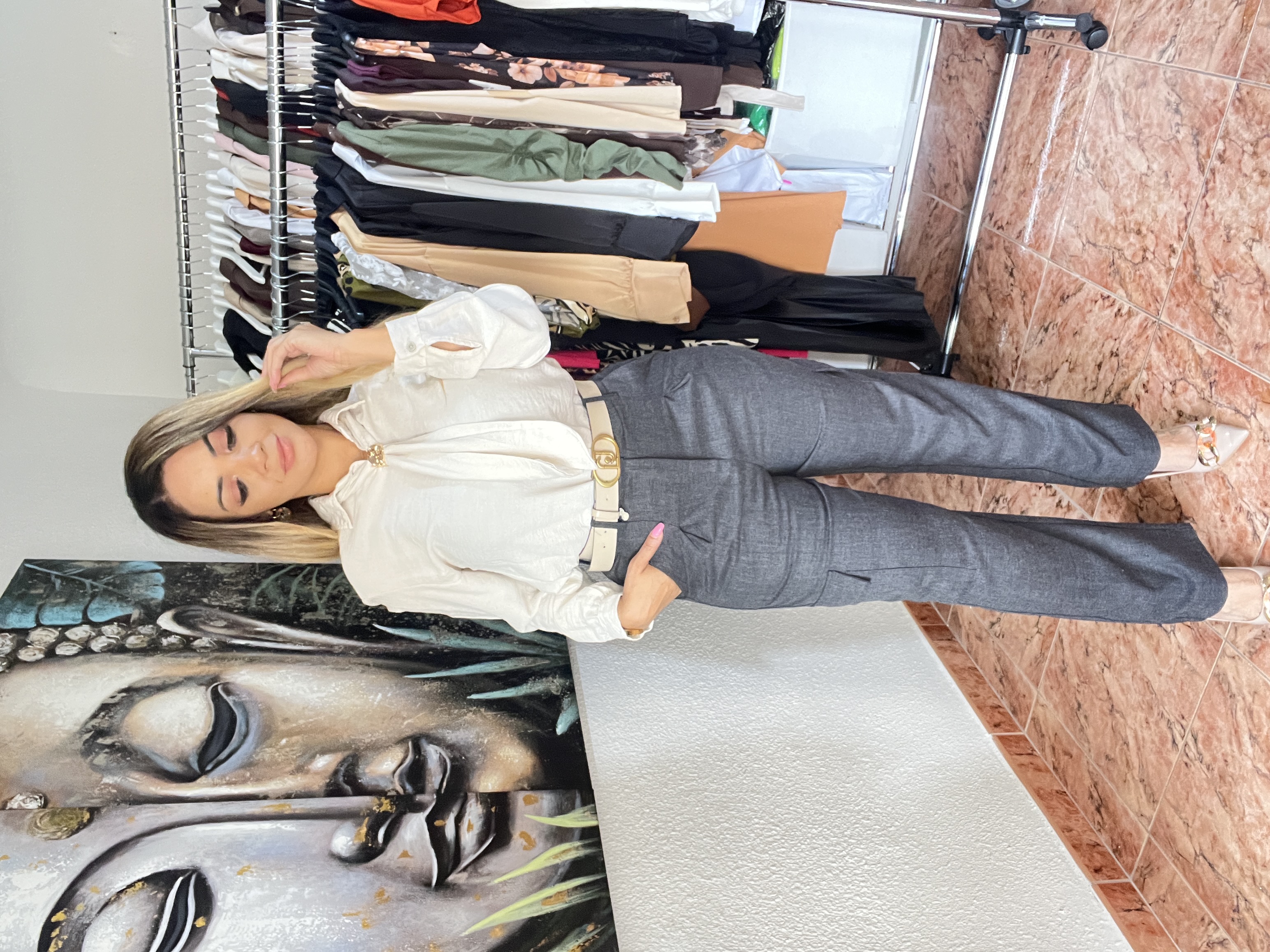 Pantalón gris de vestir