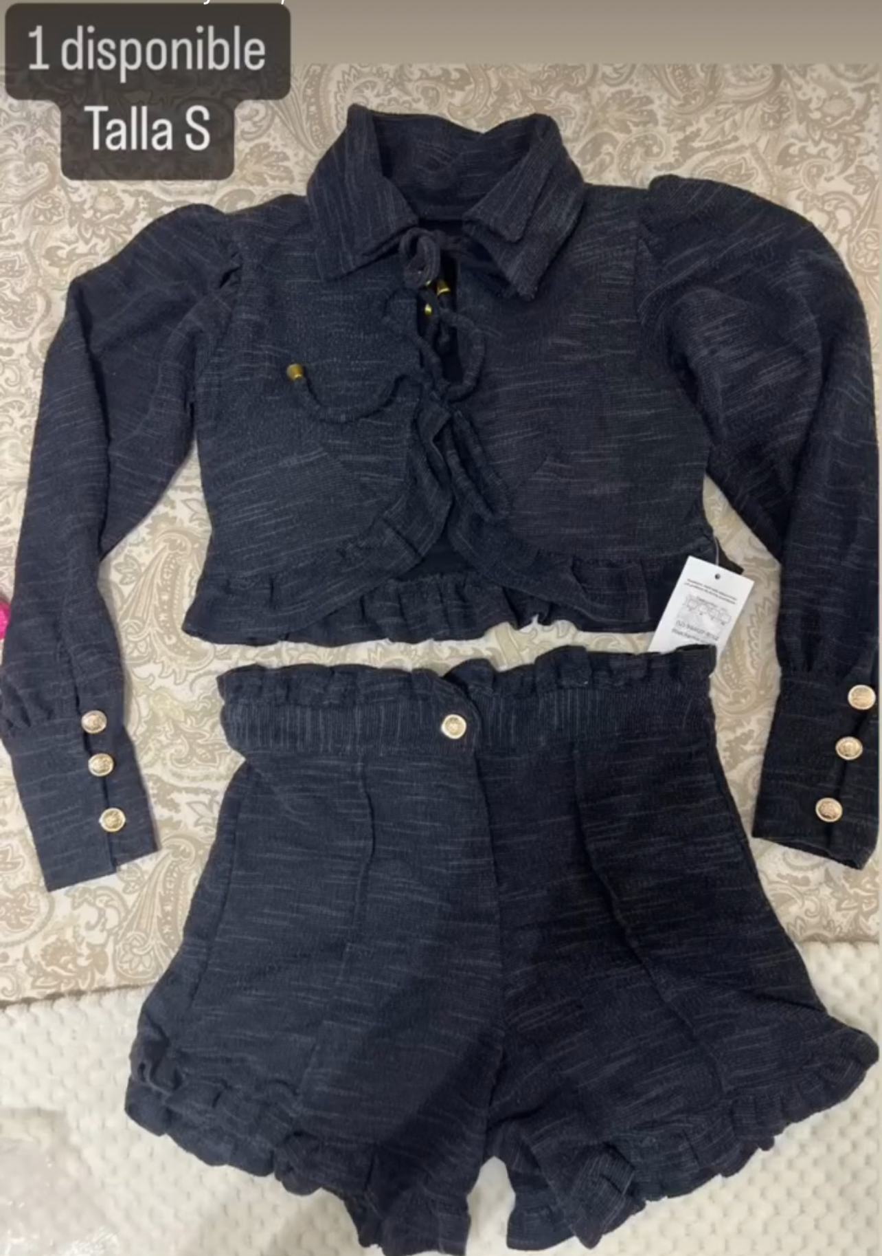 Conjunto de dos piezas color negro